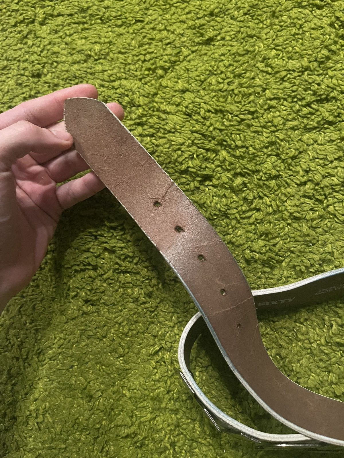Genuine Leather × Miss Sixty × Vintage Miss Sixty 2000s vintage ostrich leather belt Size ONE SIZE - 3 Thumbnail