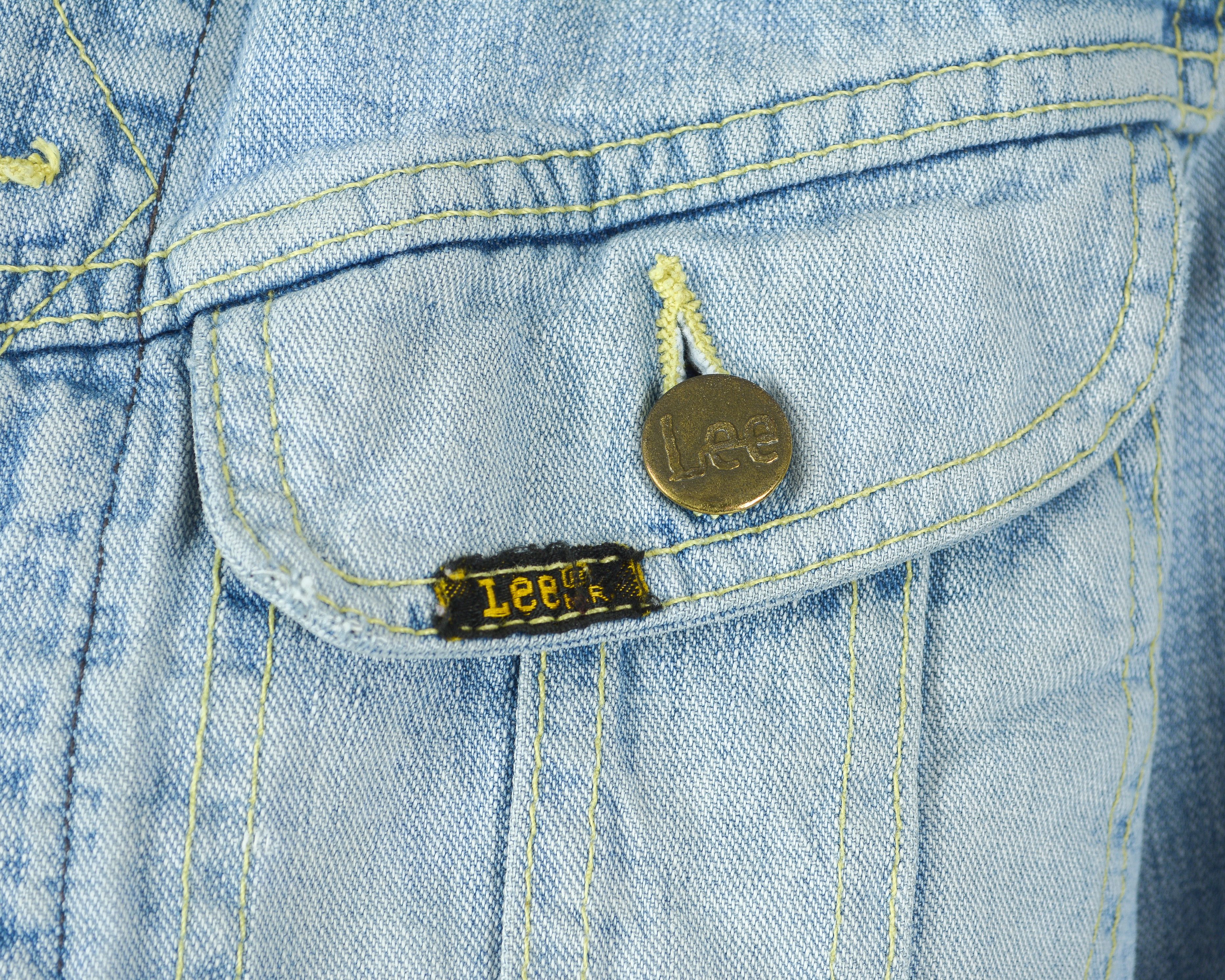Lee × Vintage Slim Jacket Denim Jacket Jean Blazer Button Up Long Sleeve Size M / US 6-8 / IT 42-44 - 5 Thumbnail