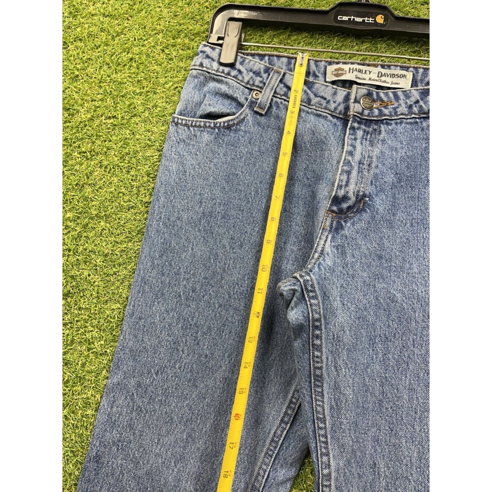 Harley Davidson Harley-Davidson Jeans Womens 8 Boot Cut Blue Biker Motorcycle USA Denim Size 30" / US 8 / IT 44 - 6 Thumbnail