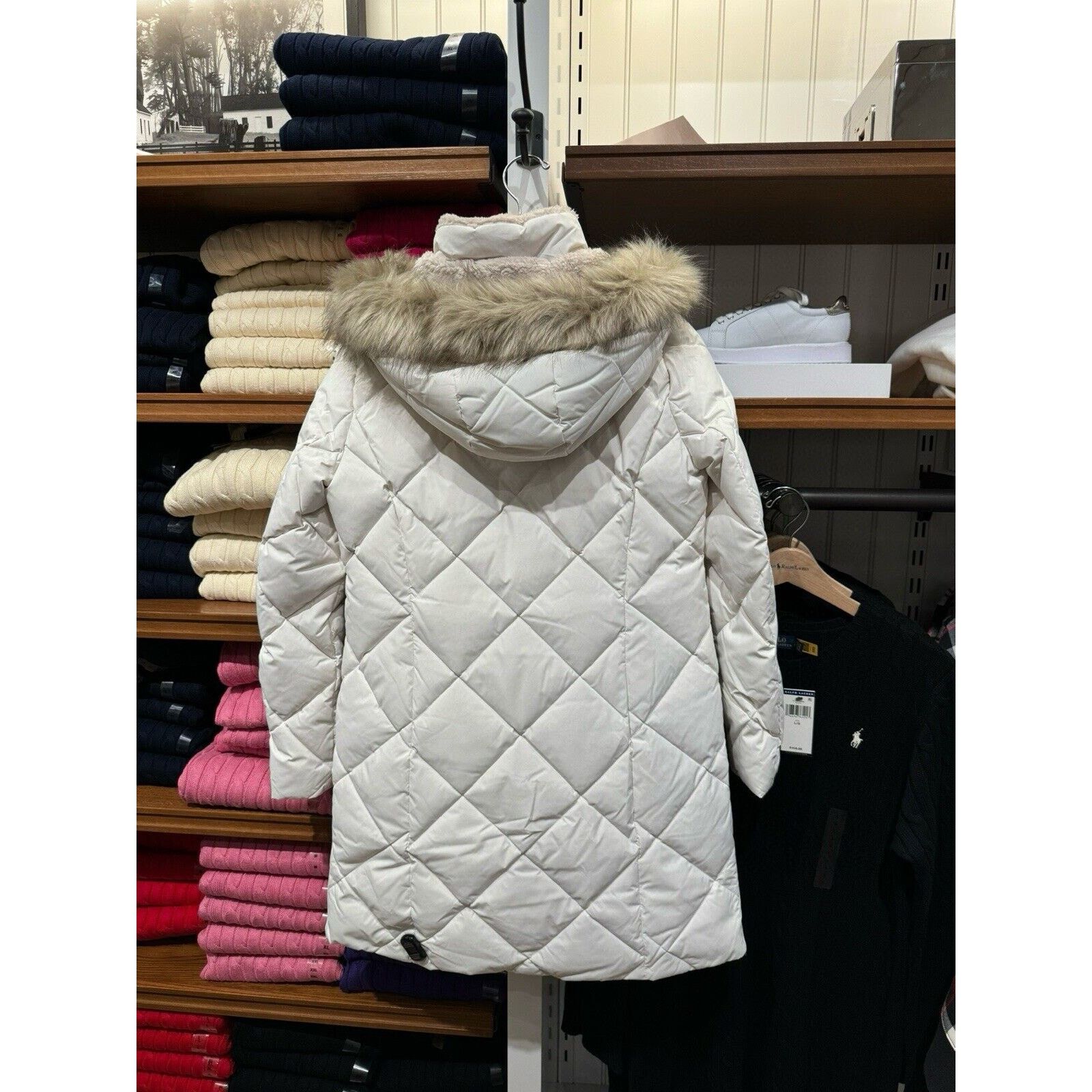Ralph Lauren New Polo Ralph Lauren Women's Large Hooded Down Coat Size L / US 10 / IT 46 - 3 Thumbnail