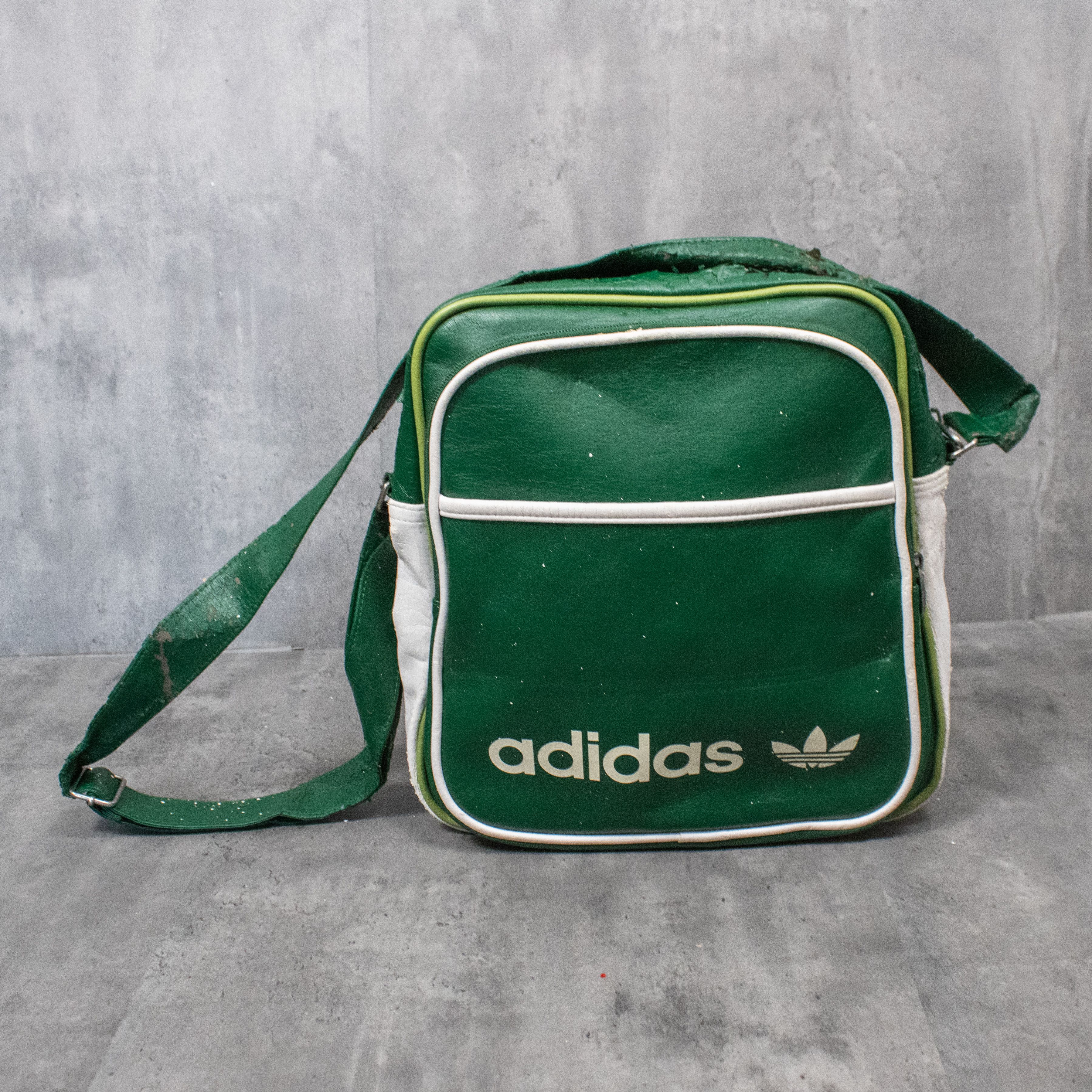 Adidas Vintage 1990's Adidas Faux Leather Forest Green Shoulder Bag Size ONE SIZE - 1 Thumbnail