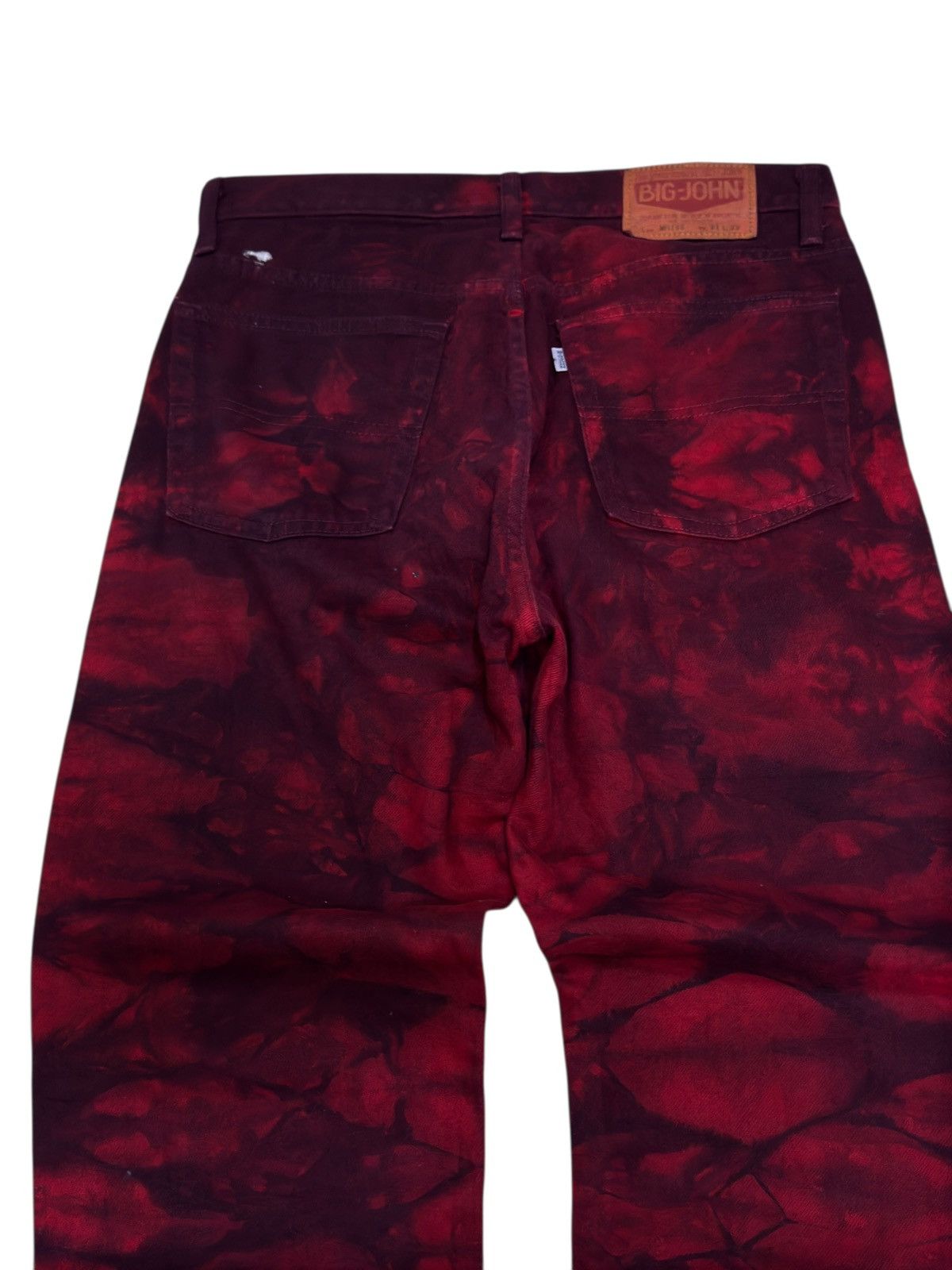 Vintage Big John Red Smoke Wash Tie Dye Jeans Japanese Streetwear Size US 29 - 8 Thumbnail