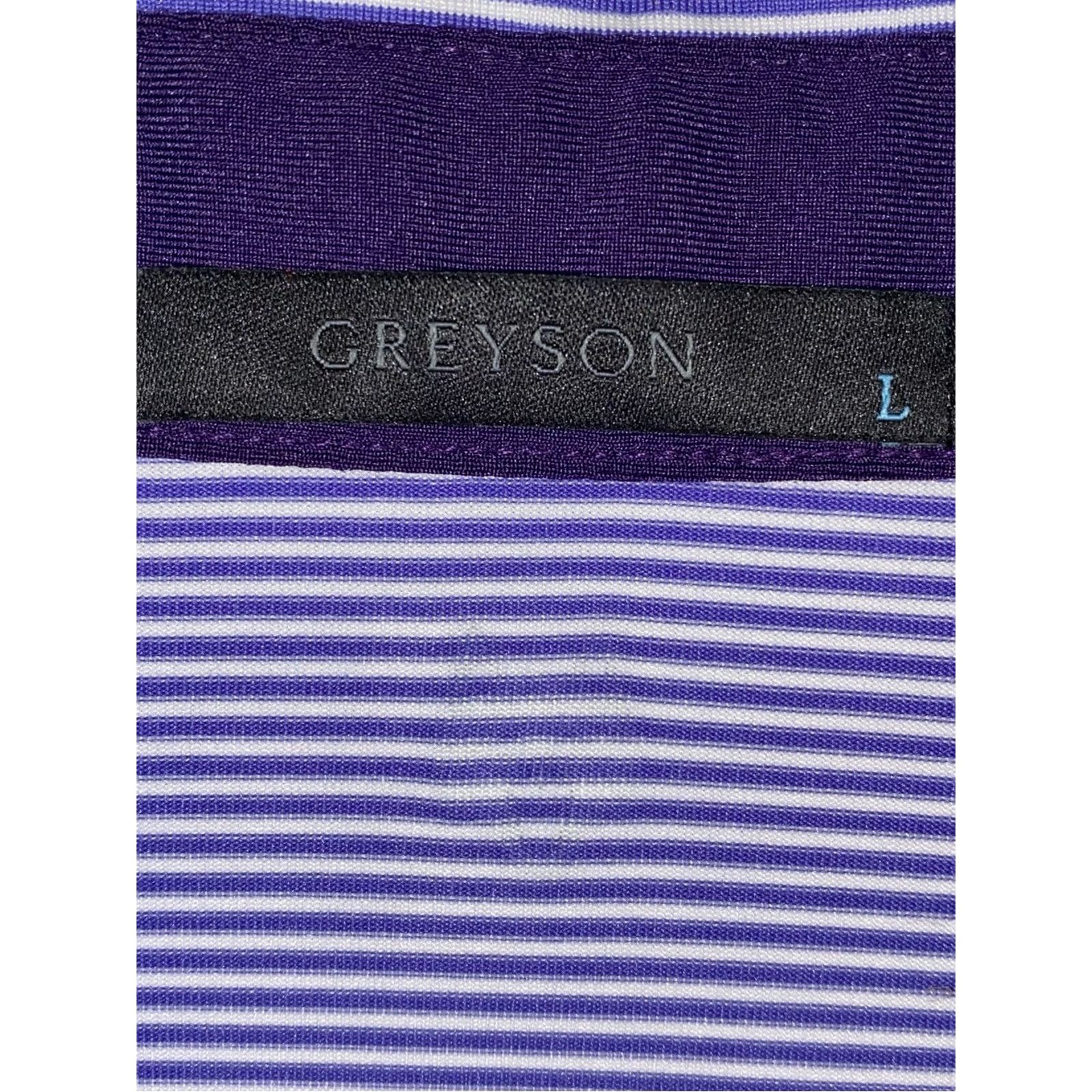 Grenson GREYSON $110 Tavistock Quogue Striped Purple Polo L Size US L / EU 52-54 / 3 - 10 Thumbnail