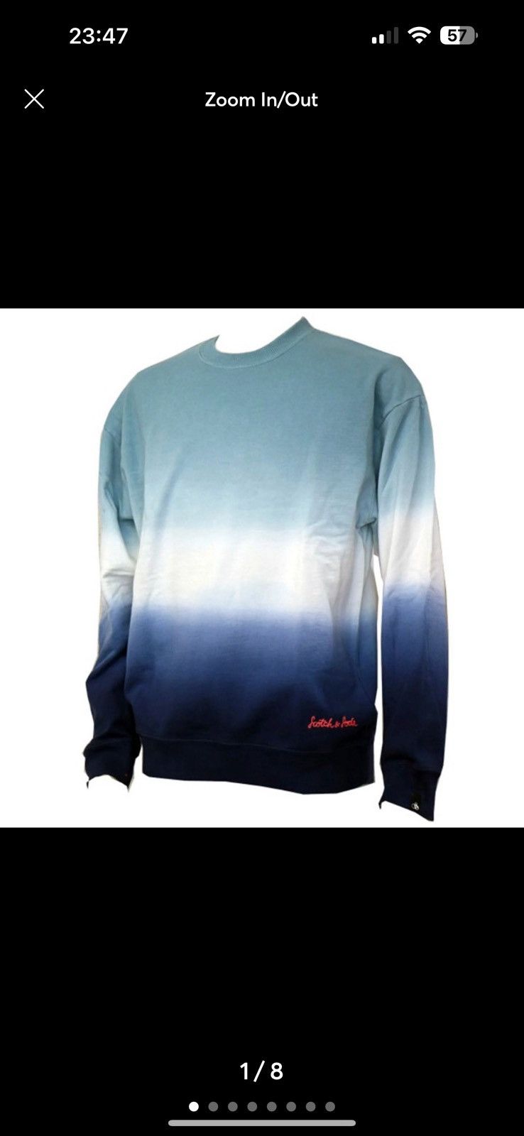 Scotch & Soda SCOTCH AND SODA TIE-DYE FELPA CREWNECK SWEATSHIRT Size US XXL / EU 58 / 5 - 7 Thumbnail