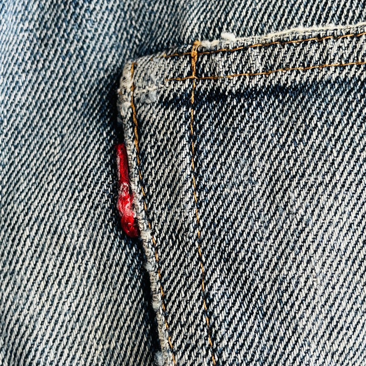Denime Vintage DENIME Redline Selvedge Distressed Jeans Size 32 Size US 32 / EU 48 - 14 Thumbnail
