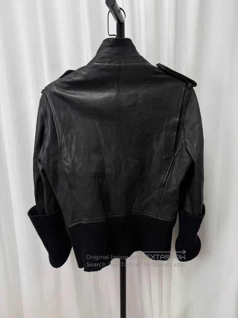 Ann Demeulemeester Ann Demeulemeester Long ribbed leather jacket Size US S / EU 44-46 / 1 - 5 Thumbnail