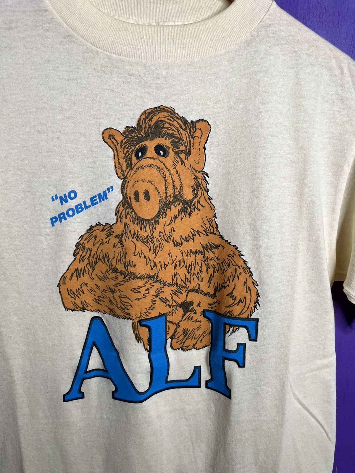 Vintage 80s Alf Alfalfa no problem promo t-shirt