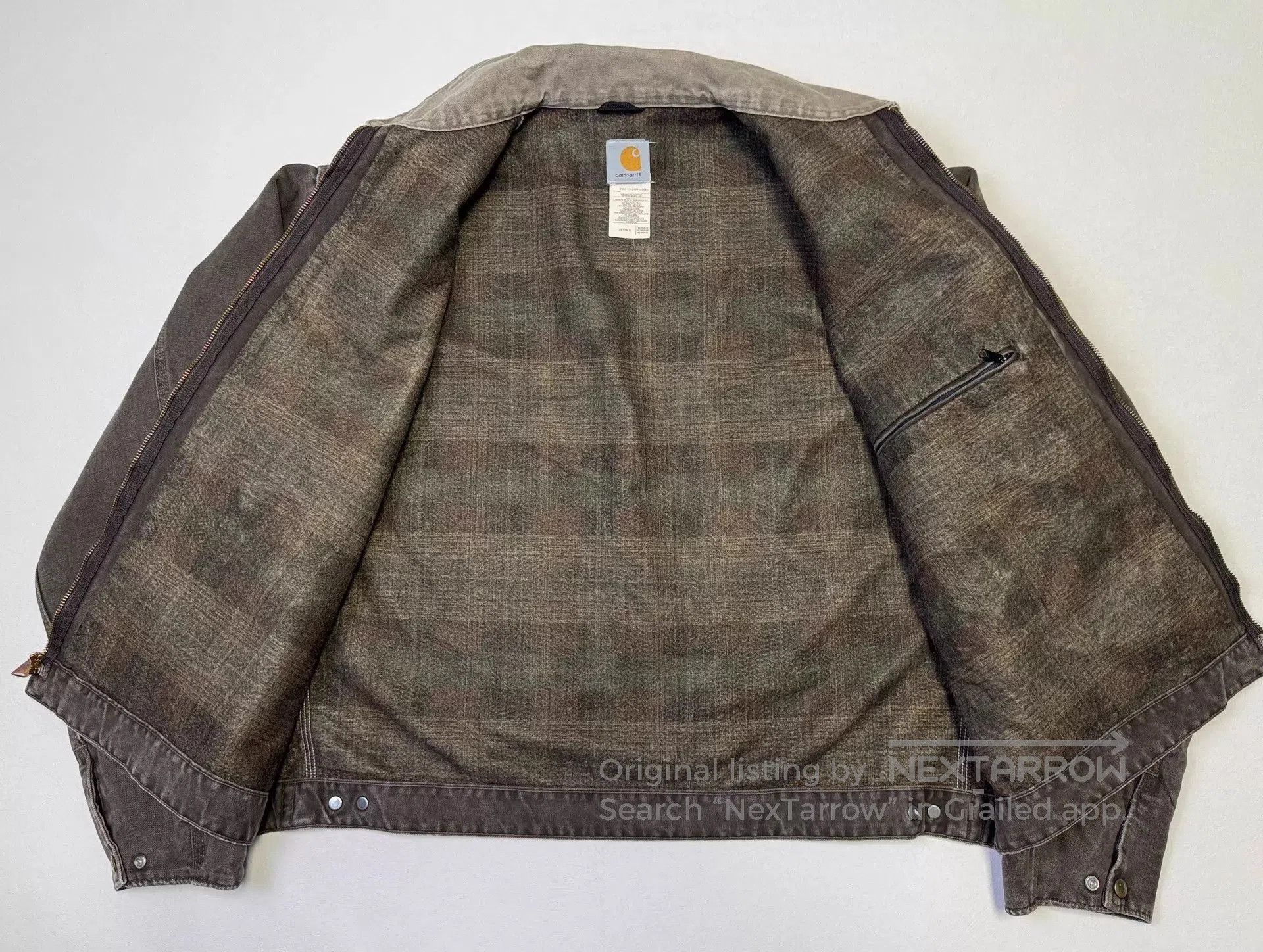 Carhartt Brown Work Jacket with Zipper and Chest Pocket. Size US XXL / EU 58 / 5 - 4 Thumbnail