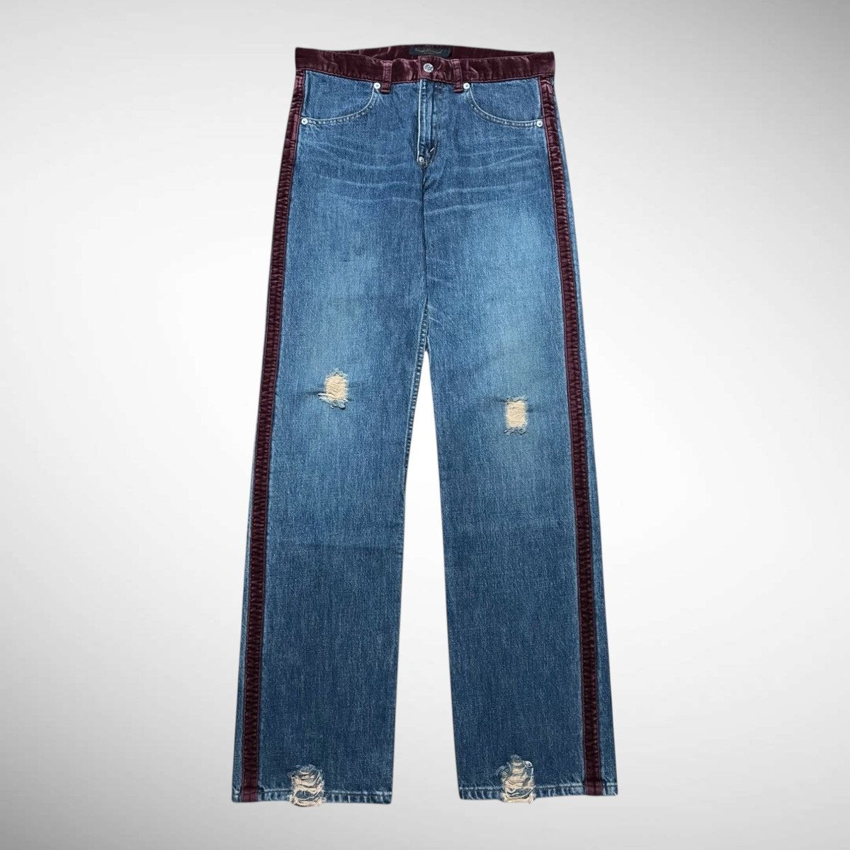 Undercover Undercoverism 2002AW ‘Witch’s Cell Division’ Velvet Denim Size US 30 / EU 46 - 1 Thumbnail