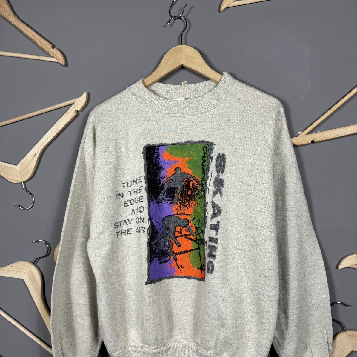 Champion Vintage 80s Champion Skateboarding Sweatshirt Size US L / EU 52-54 / 3 - 3 Thumbnail