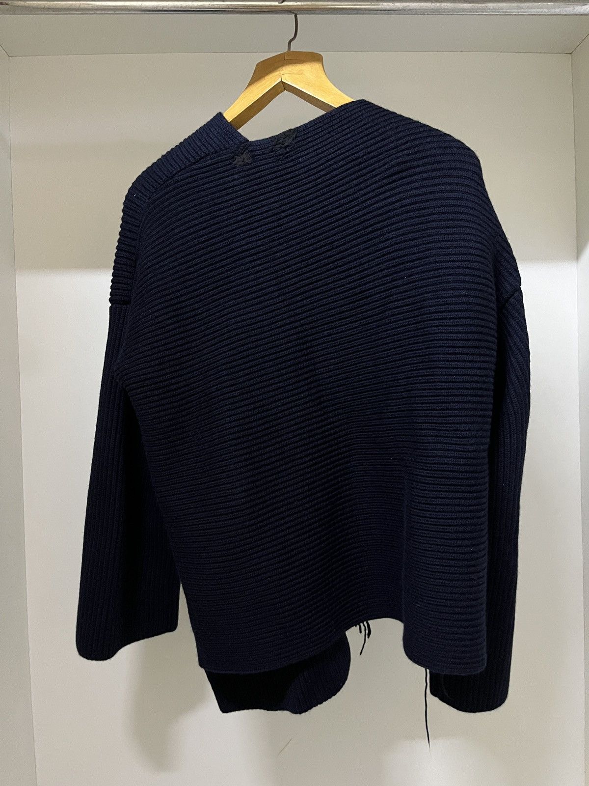 Joseph Joseph Navy Asymmetric Crew Cardigan Size XS / US 0-2 / IT 36-38 - 2 Thumbnail