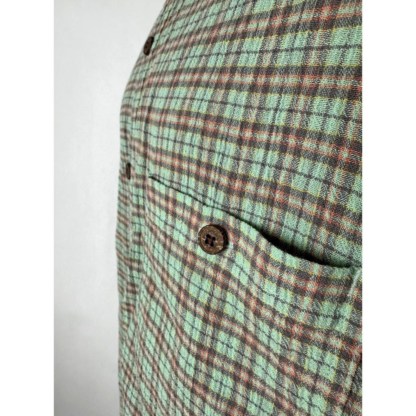 Patagonia Patagonia Shirt Men Large Organic Cotton Gauze Mint Plaid Outdoors Travel Casual Size US L / EU 52-54 / 3 - 7 Thumbnail