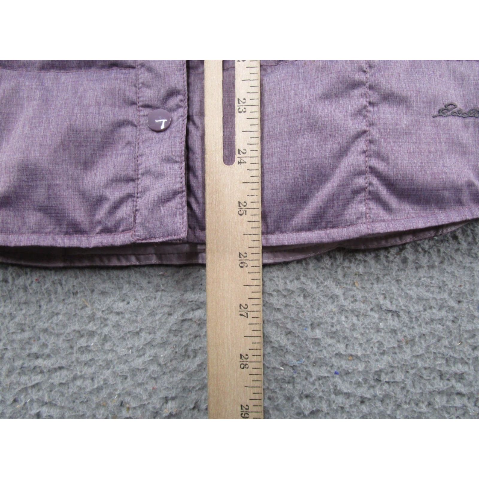 Eddie Bauer Eddie Bauer Womens XS Down Jacket Quilted Puffer Snap Up Pockets Purple 650 Fill Size XS / US 0-2 / IT 36-38 - 7 Thumbnail