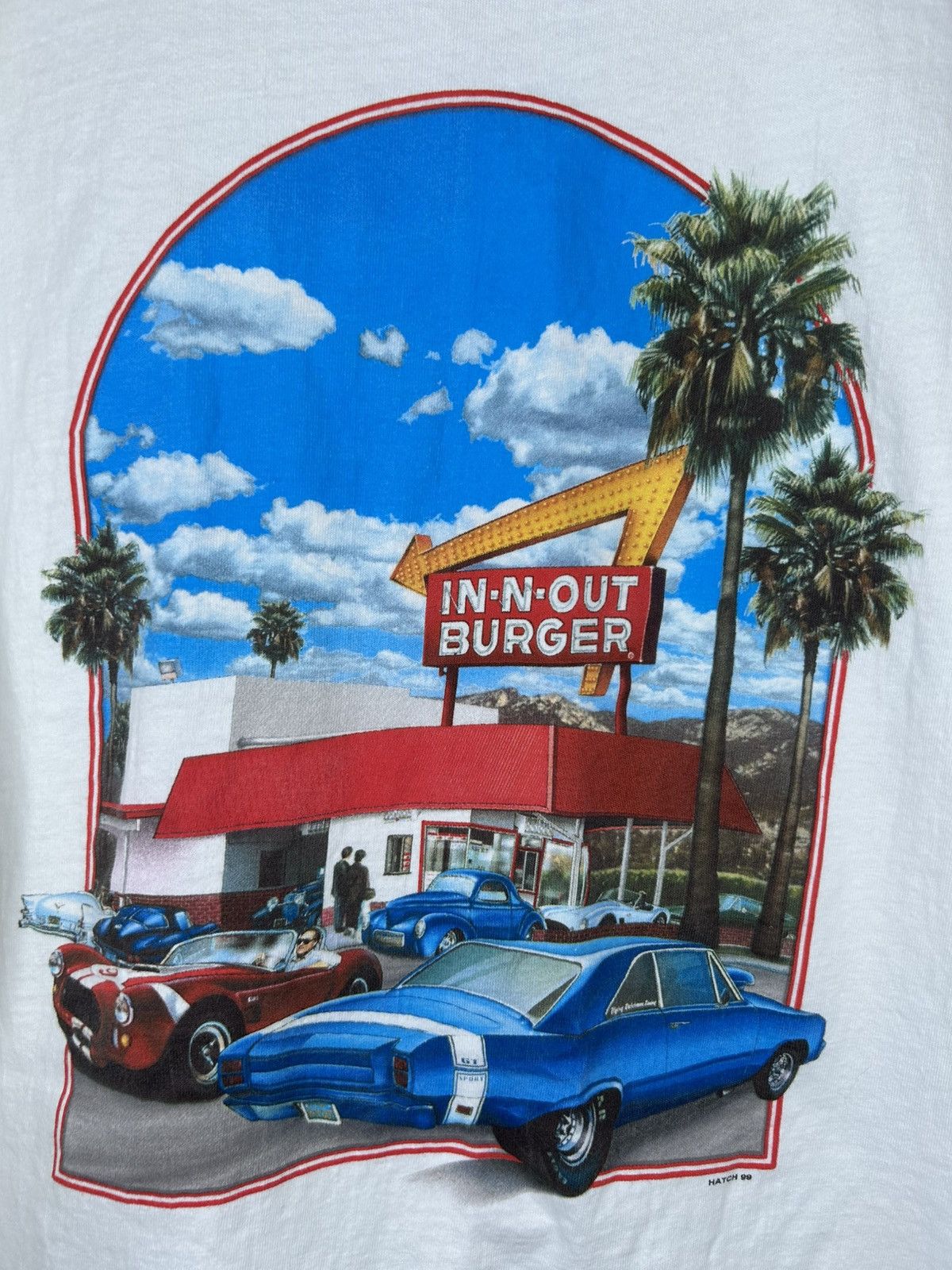Vintage Vintage 1999 In N Out Burger California Promo T Shirt Size US XL / EU 56 / 4 - 6 Thumbnail