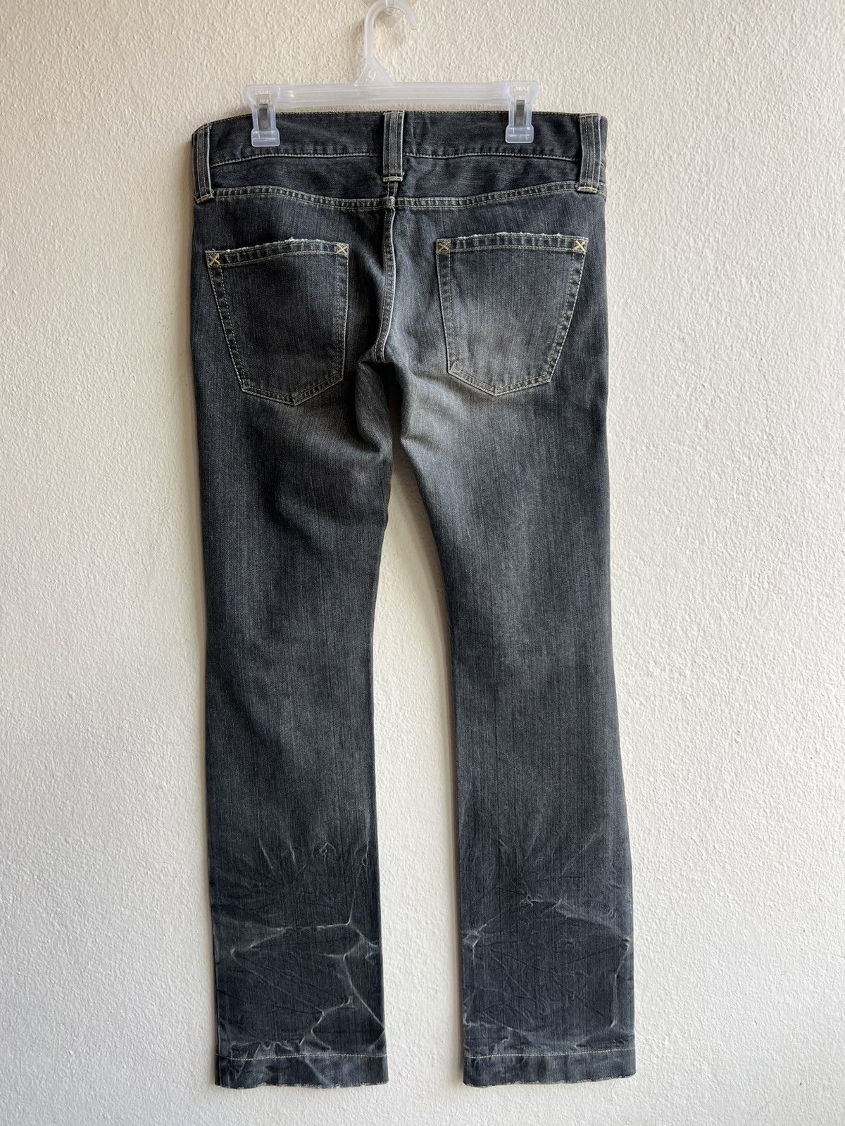 Vintage Souk Japan Ripped Distressed Denim Flare Jeans Size US 32 / EU 48 - 2 Thumbnail