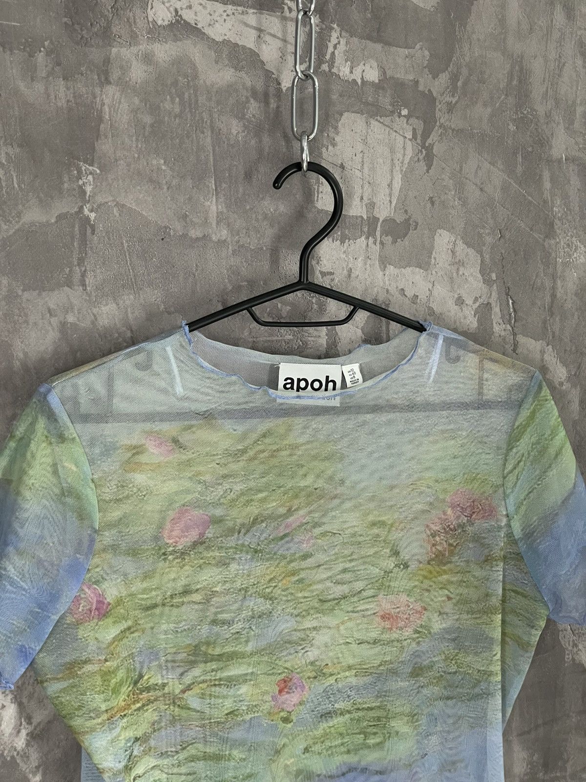 Japanese Brand × Vintage Apoh London Streetwear Y2K Mesh Cute Crop Top Size M / US 6-8 / IT 42-44 - 7 Thumbnail