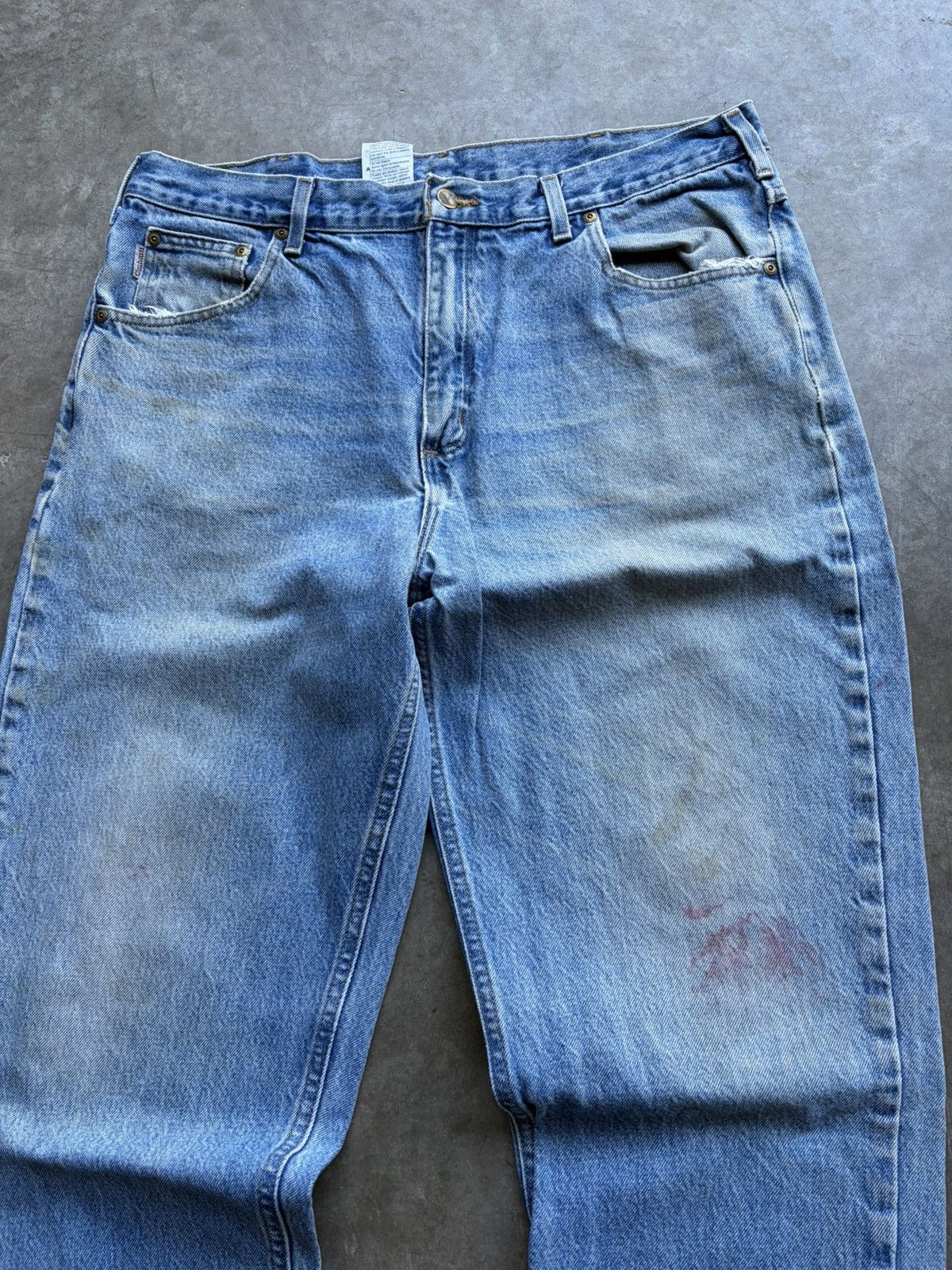 Carhartt Vintage Carhartt Light Wash Baggy Carpenter Workwear Denim Size US 38 / EU 54 - 3 Thumbnail