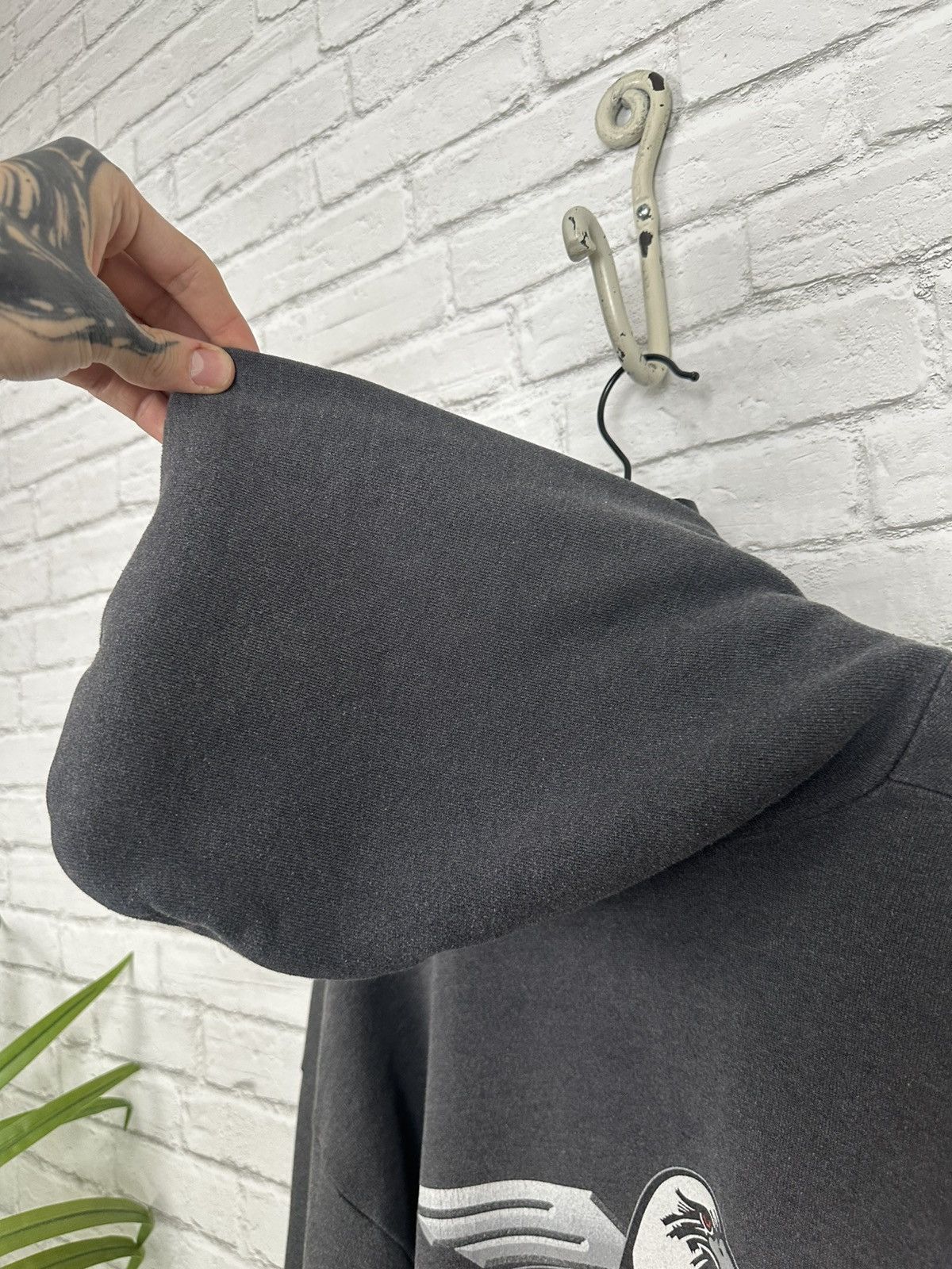Harley Davidson (XL) SICK FADED CHARCOAL Harley Davidson Zip Up Hoodie Size US XL / EU 56 / 4 - 13 Thumbnail