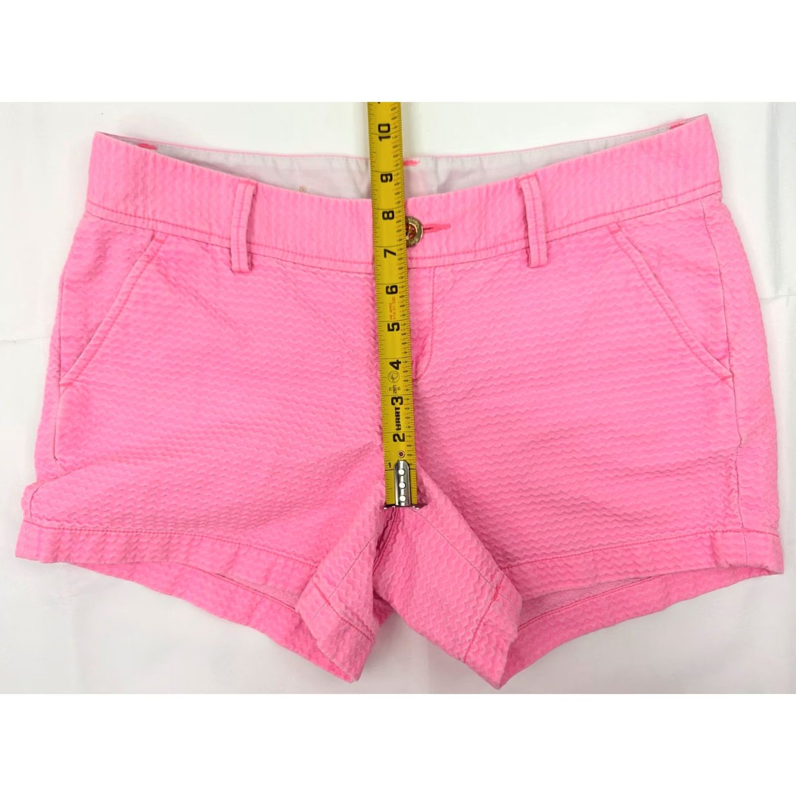 Lilly Pulitzer Lilly Pulitzer Callahan Wave Textured Shorts Women 8 Pink Cotton 34x4 Floral 90s Colorful Preppy Size 30" / US 8 / IT 44 - 4 Thumbnail