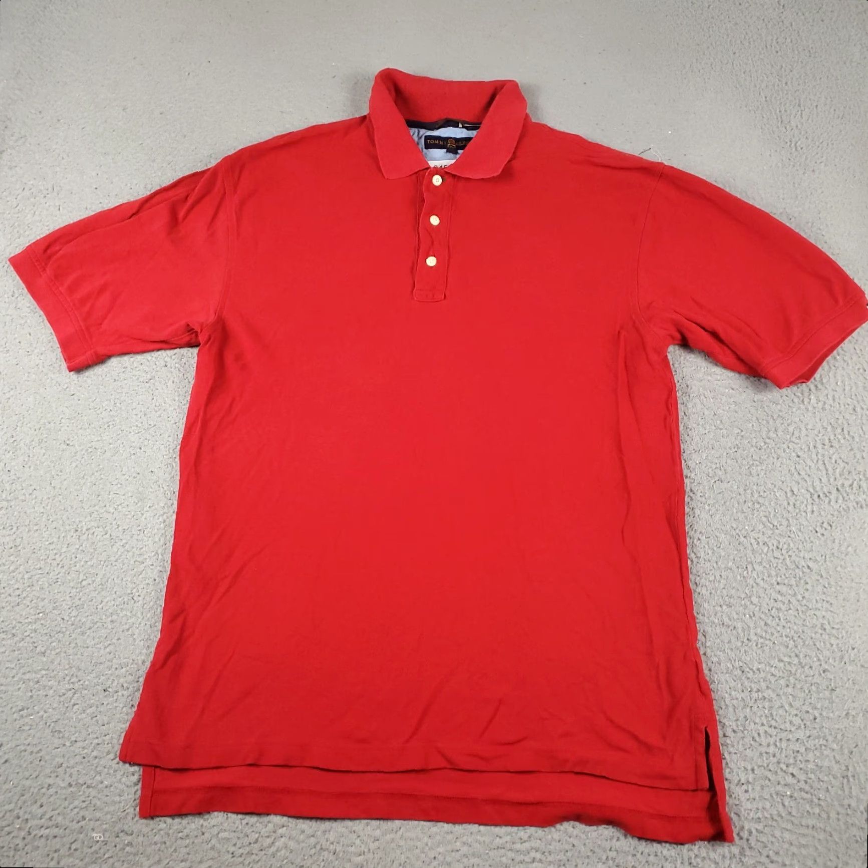 Tommy Hilfiger VINTAGE Tommy Hilfiger Polo Shirt Mens Large Red Casual Short Sleeve Shirt L Red Polo Mens Size US L / EU 52-54 / 3 - 2 Thumbnail