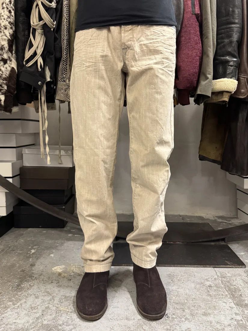 Designer × Marithe + Francois Girbaud × Vintage 2000s Marithé + François Girbaud Grey Summer Signature Pants Size US 33 - 1 Thumbnail