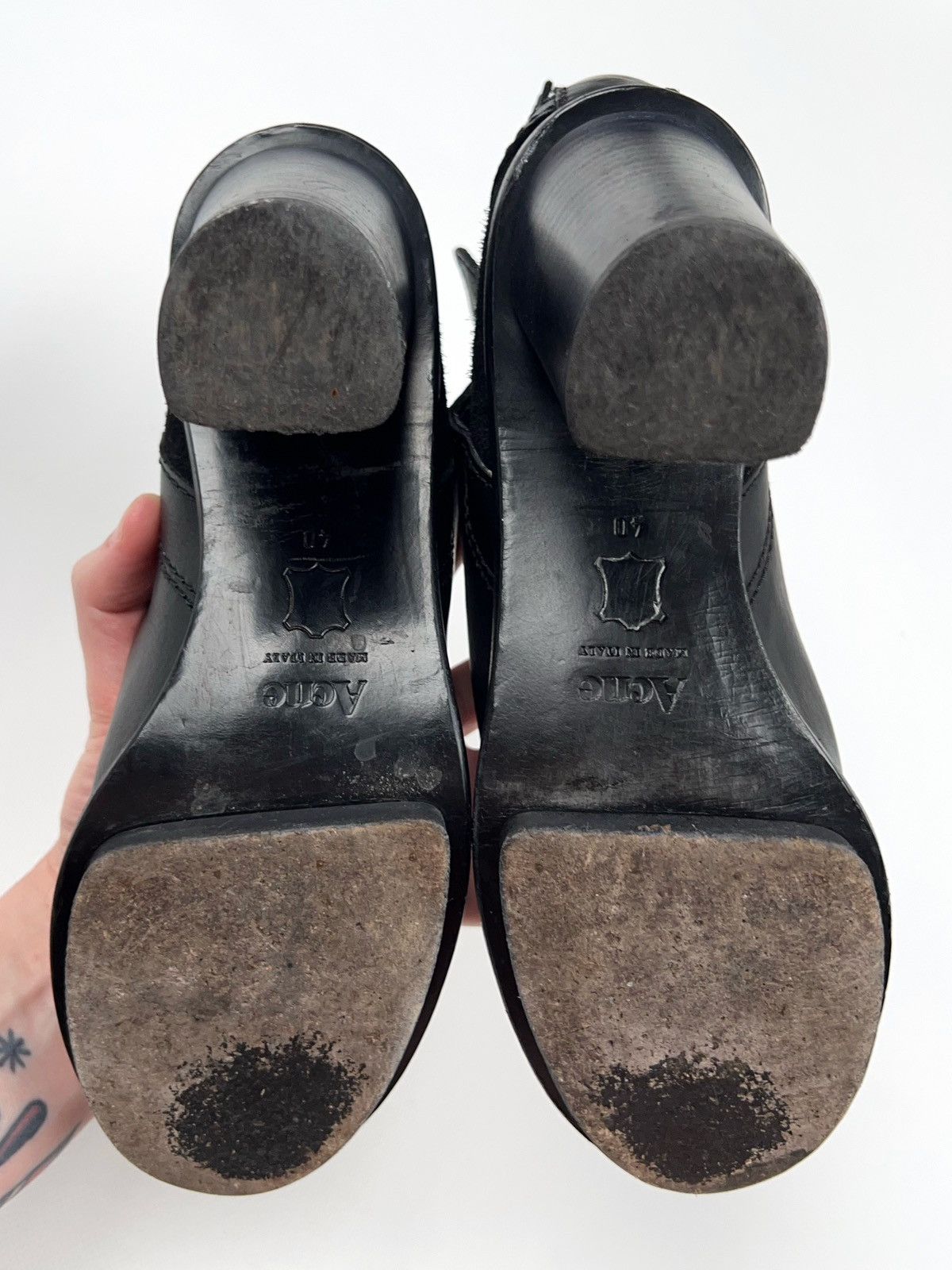 Acne Studios Acne Studios Black Leather Ankle Boots Shoes Size US 10 / IT 40 - 15 Thumbnail