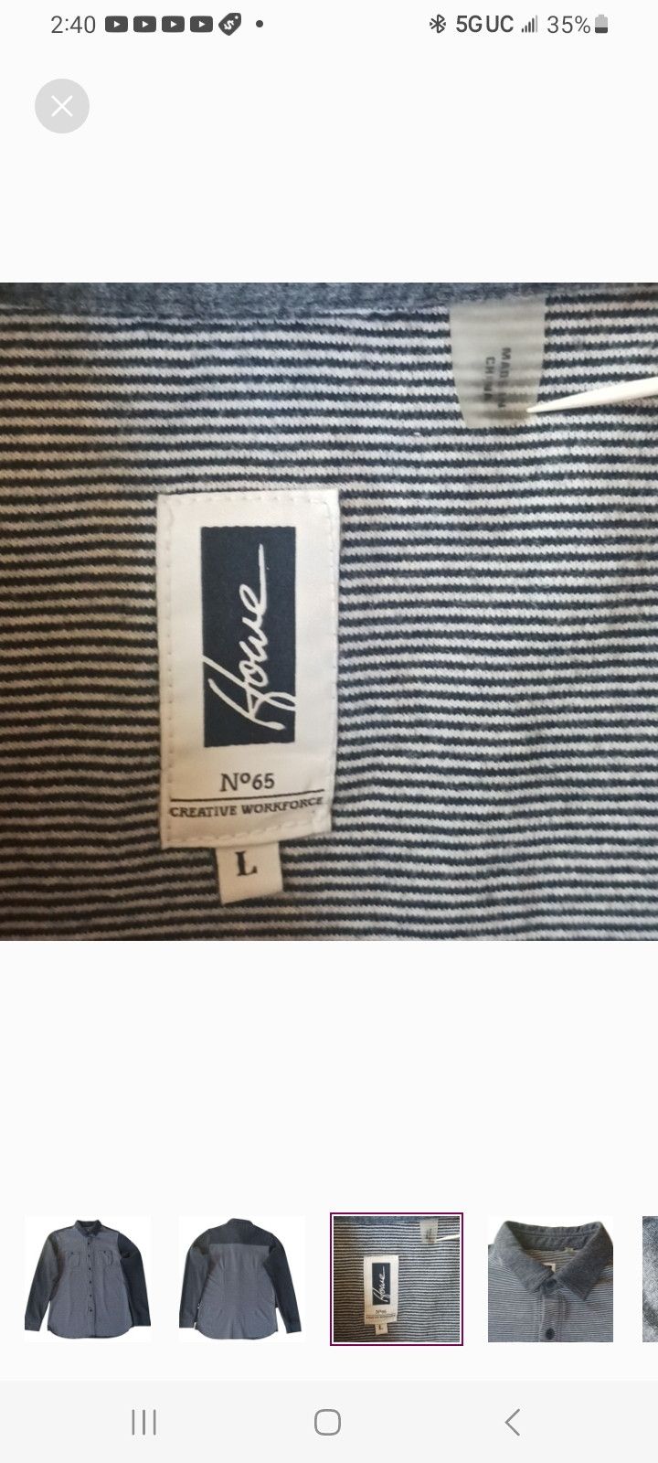Howe Howe No 65 Knitted Long-Sleeve Shirt Size US L / EU 52-54 / 3 - 3 Thumbnail