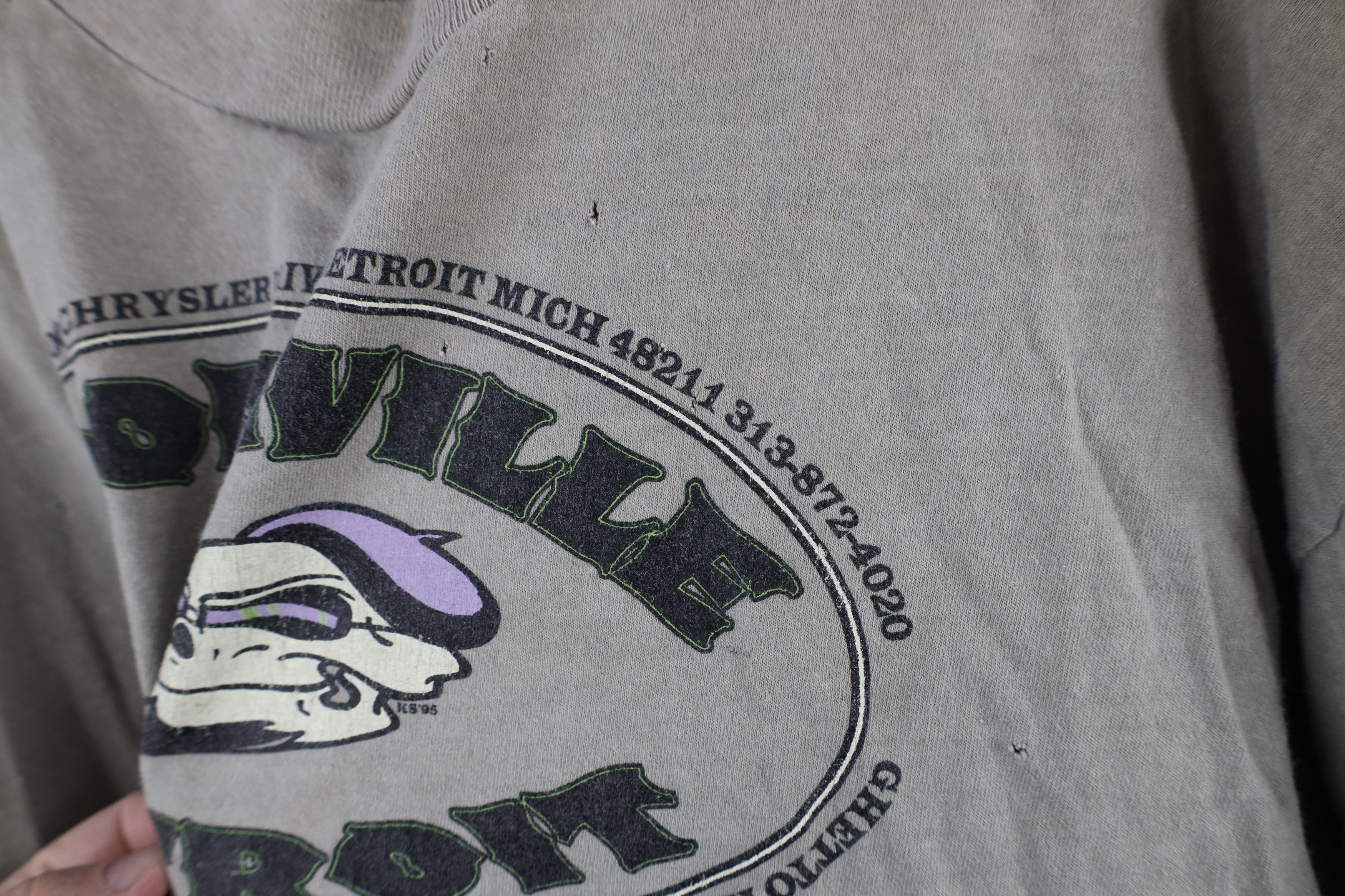 Vintage Vintage 90s Streetwear Detroit Ghetto Rags T-Shirt USA Size US XL / EU 56 / 4 - 6 Thumbnail