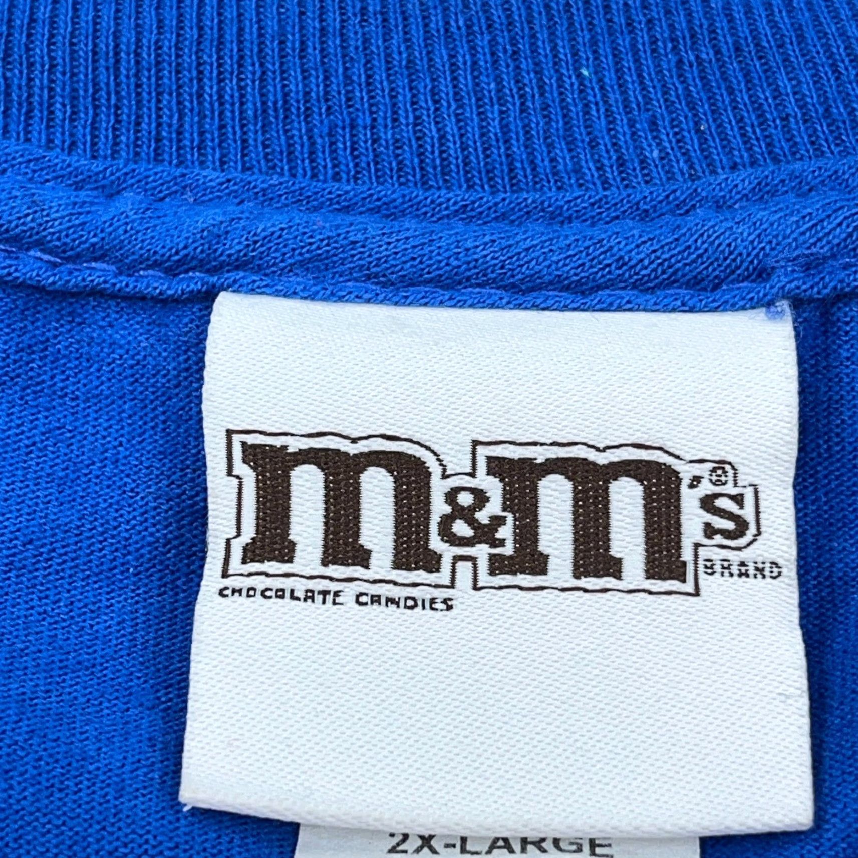 Vintage VINTAGE M & M Shirt Men 2XL Blue Tee All Over Print AOP Y2K Cyber Big Head Graphic Print Shirt Mens VINTAGE Size US XXL / EU 58 / 5 - 7 Thumbnail