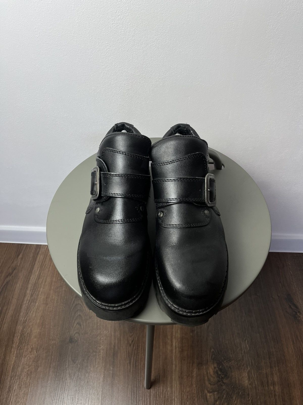 Japanese Brand Heavy Sole Buckle Boots – Platform Punk / Avant-Garde Opium Size US 10 / EU 43 - 4 Thumbnail