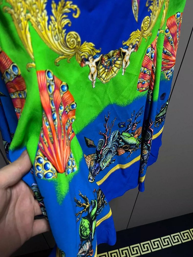Versace Versace Ocean series slip dress skirt Size L / US 10 / IT 46 - 3 Thumbnail