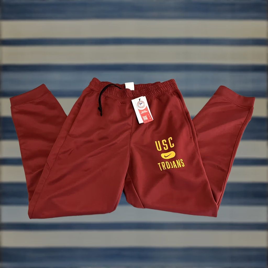Nike Nike Dri-FIT Basketball Sweatpants Pants Mens Small NWT USC Trojans Red Sweatpants S Size US 29 - 1 Thumbnail