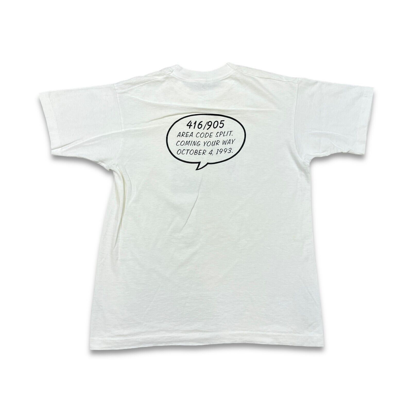Fruit Of The Loom × Vintage VTG 1993 Bell Toronto Area Code T Shirt Large Graphic Tee Size US L / EU 52-54 / 3 - 5 Thumbnail