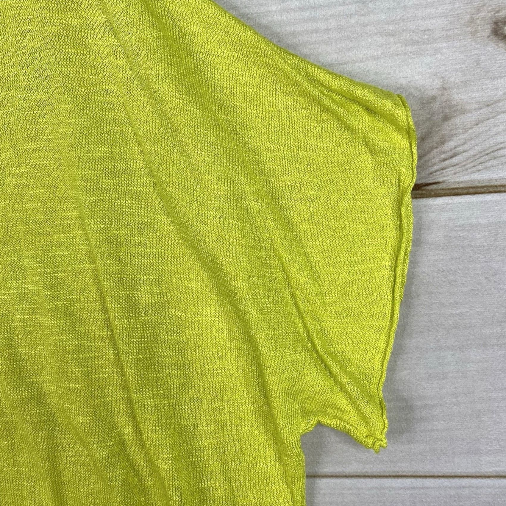 Soft Surroundings Soft Surroundings Blouse Shirt Womens 2X Yellow Linen Blend Dolman Sleeve V-Neck Pullover NWT Solid Basic Casual Party/Cocktail Travel Womens Size XXL / US 16-18 / IT 52-54 - 3 Thumbnail