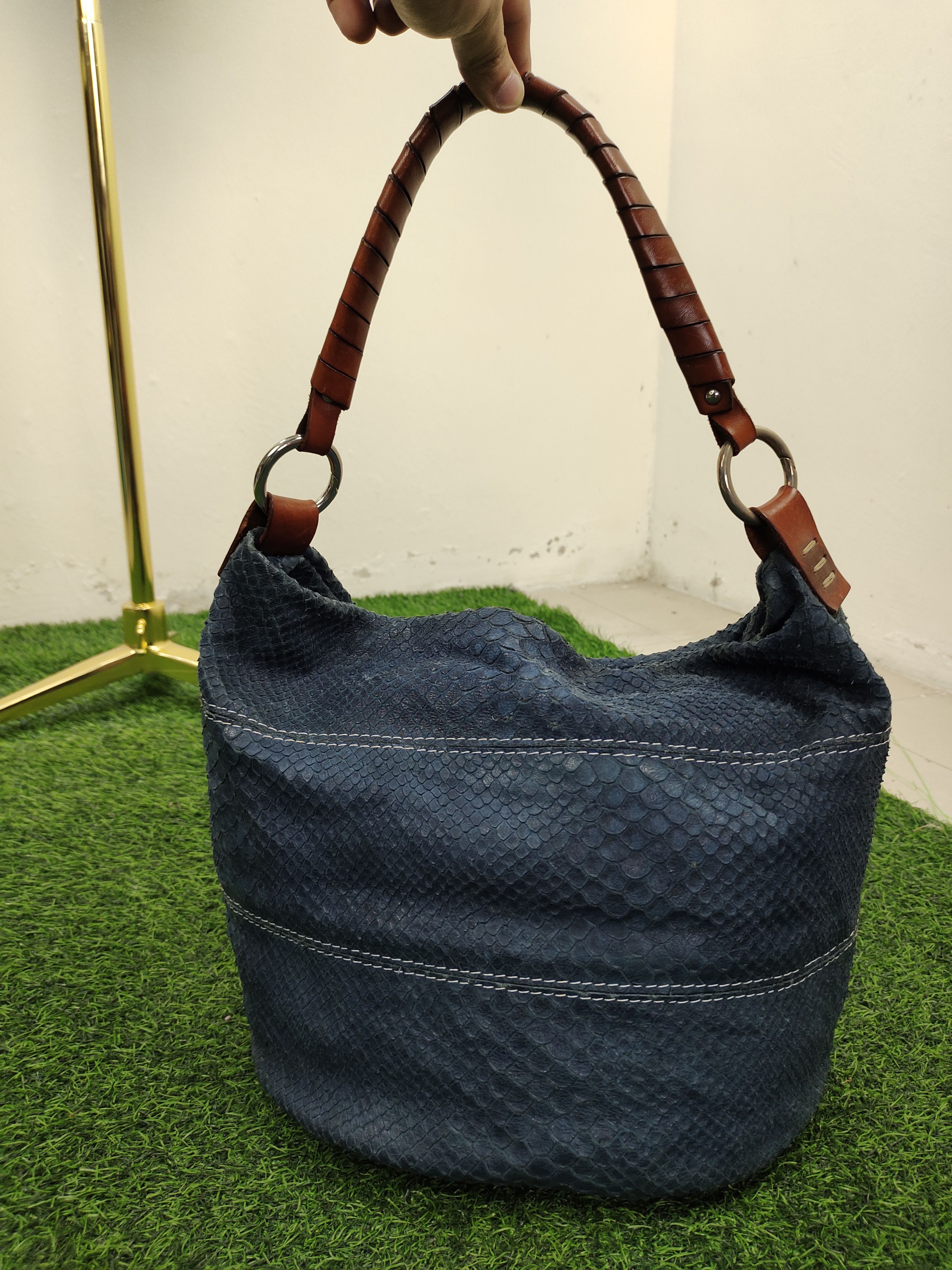 Leather Vintage Sofia C Made In Italy Leather Hobo Shoulder Bag Size ONE SIZE - 14 Thumbnail