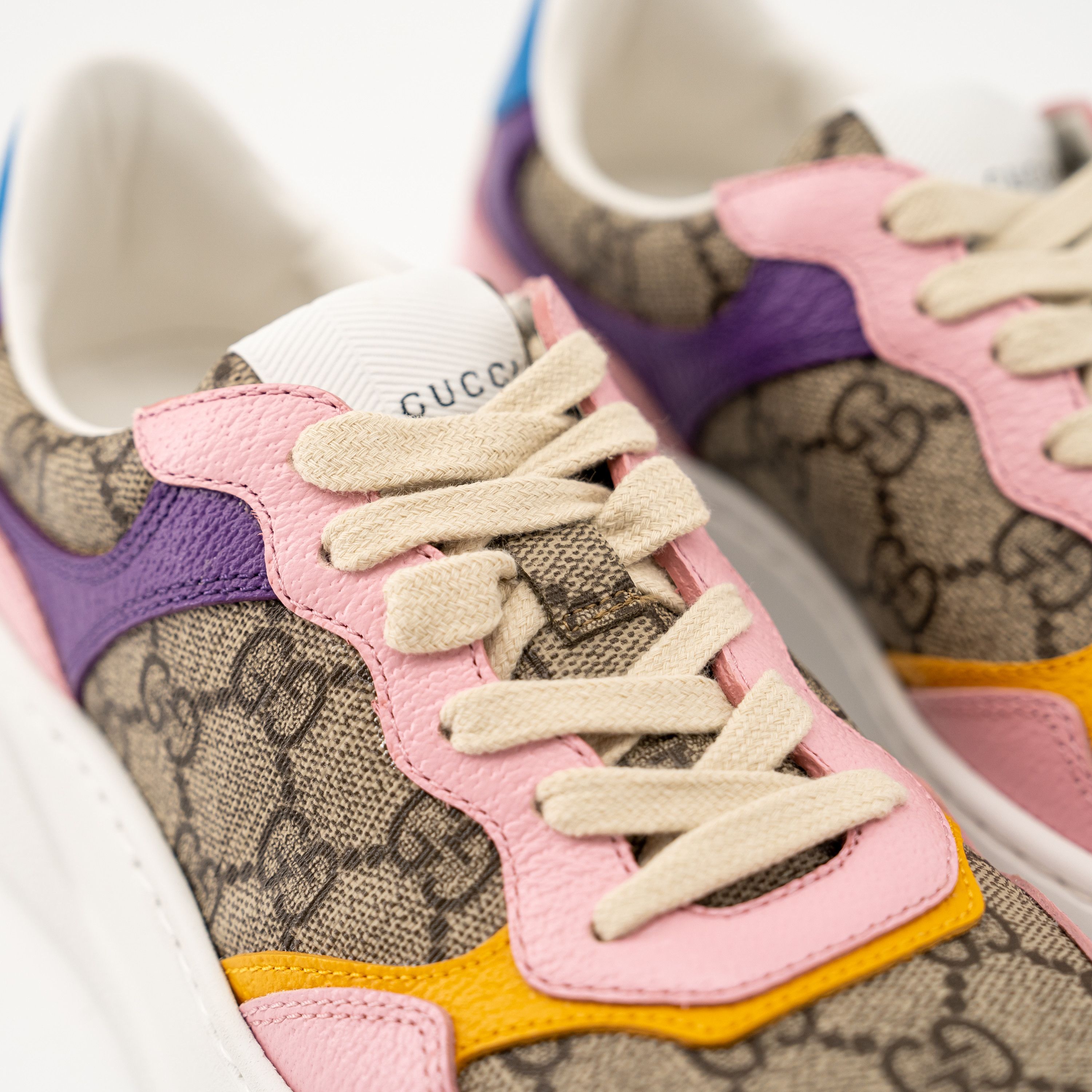 Gucci 40.5G Gucci Chunky B Pink Beige GG Sneakers Blue Purple Size US 10.5 / IT 40.5 - 5 Thumbnail