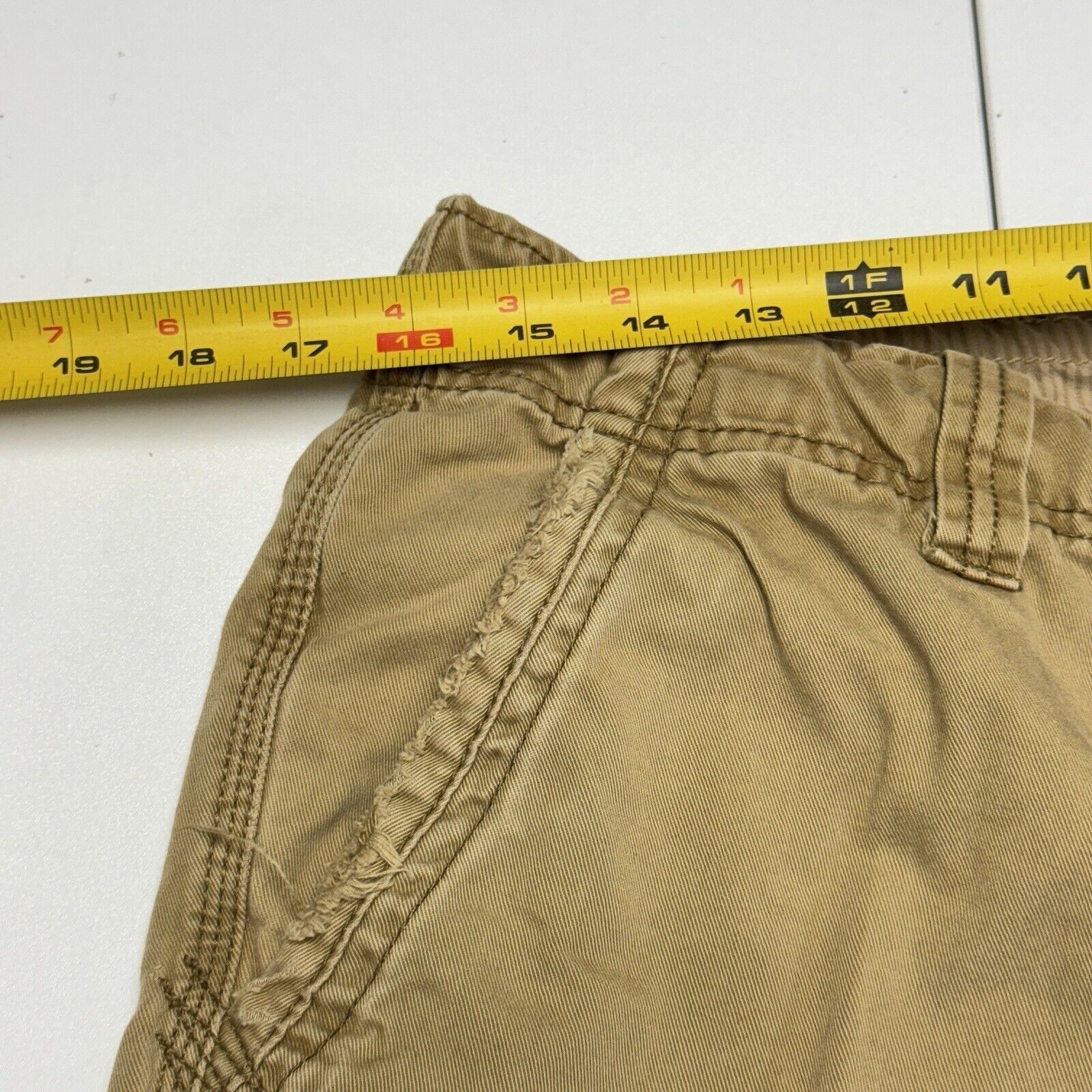 Aeropostale Vintage Aeropostale Cargo Utility Shorts Mens 31 Brown Tan P Size US 31 - 11 Thumbnail