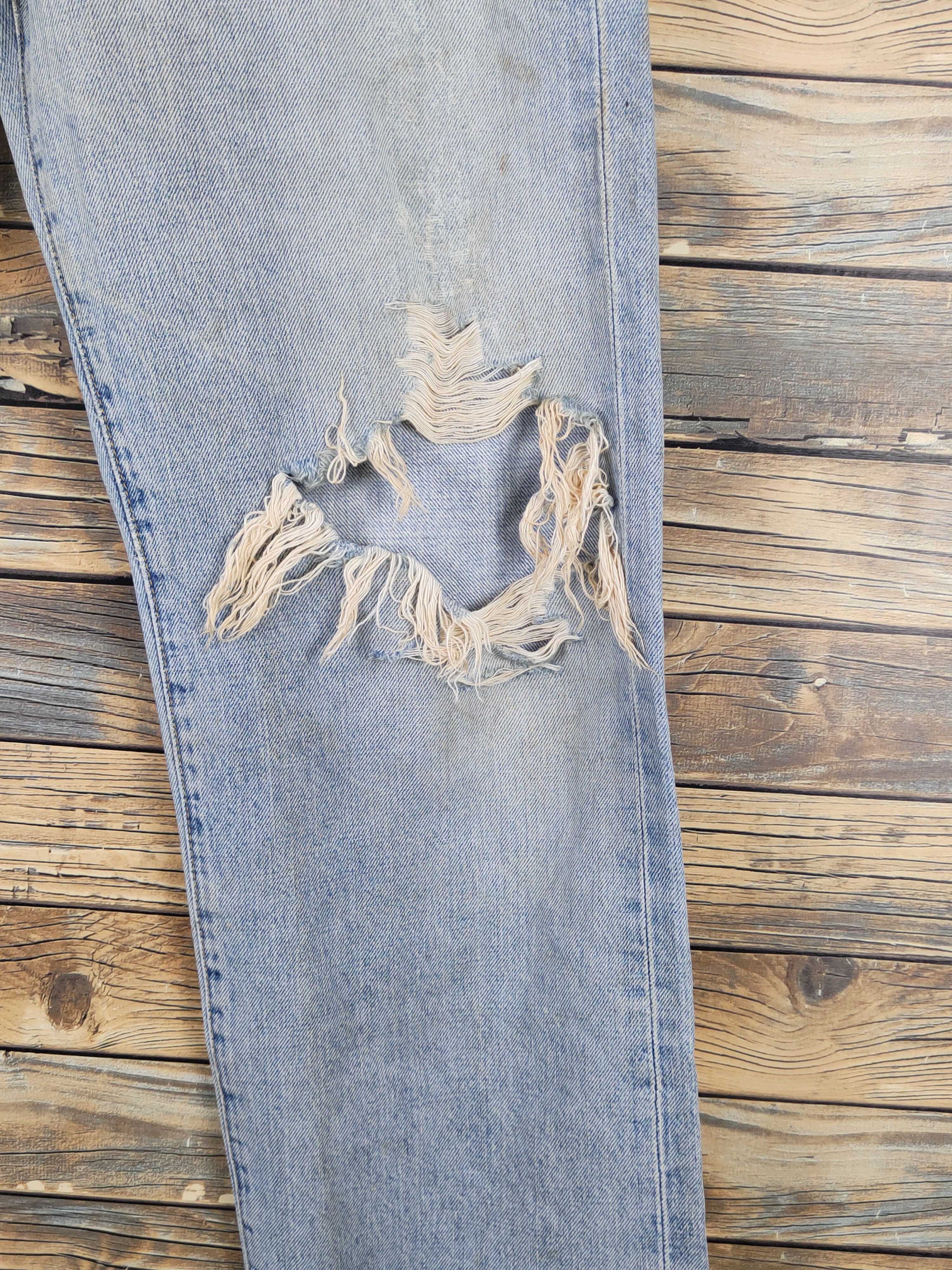 Levi's Levi's vintage selvedge faded Distressed Ripped denim #W1490 Size US 32 / EU 48 - 6 Thumbnail