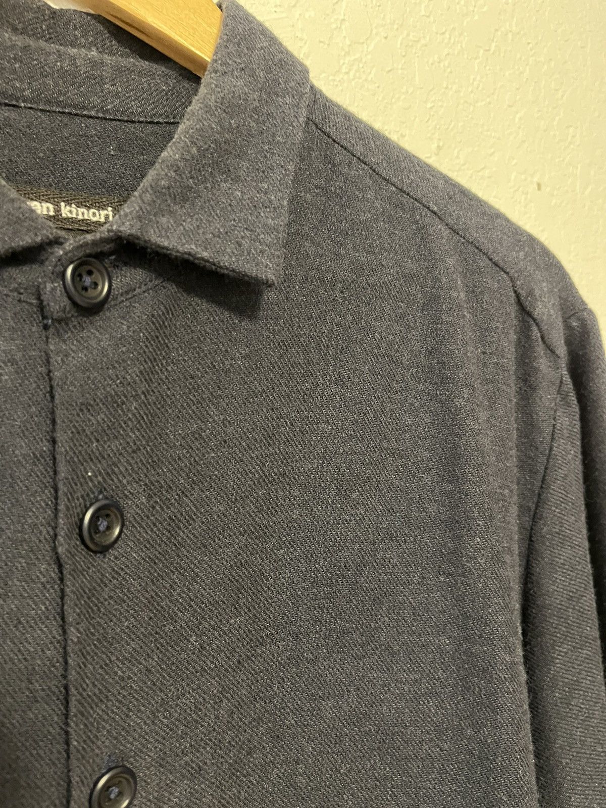 Evan Kinori Two Pocket Shirt Navy Wool and Cashmere Size US S / EU 44-46 / 1 - 1 Thumbnail