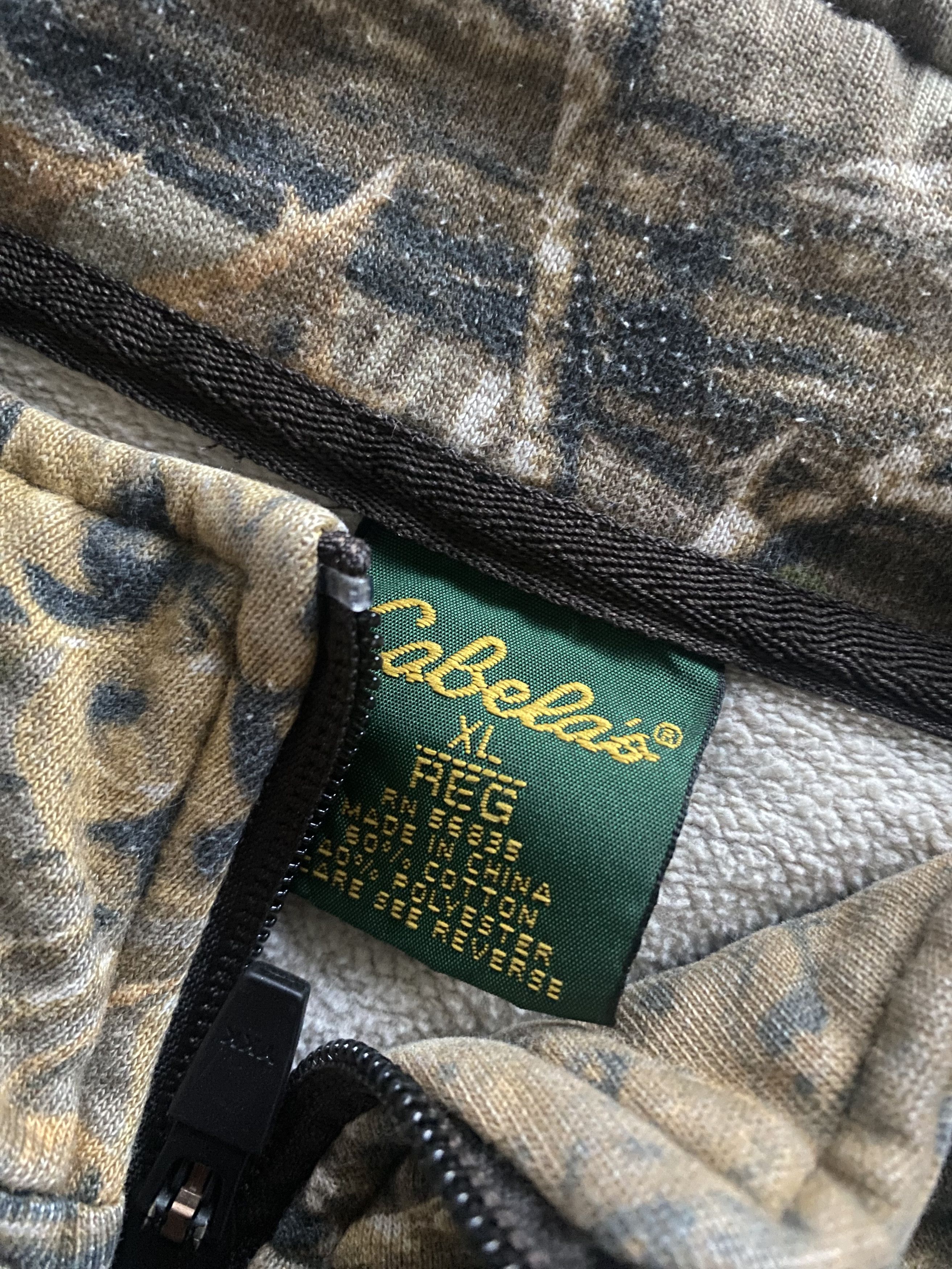Cabelas Vintage Camo Quarter Zip Size US XL / EU 56 / 4 - 3 Thumbnail