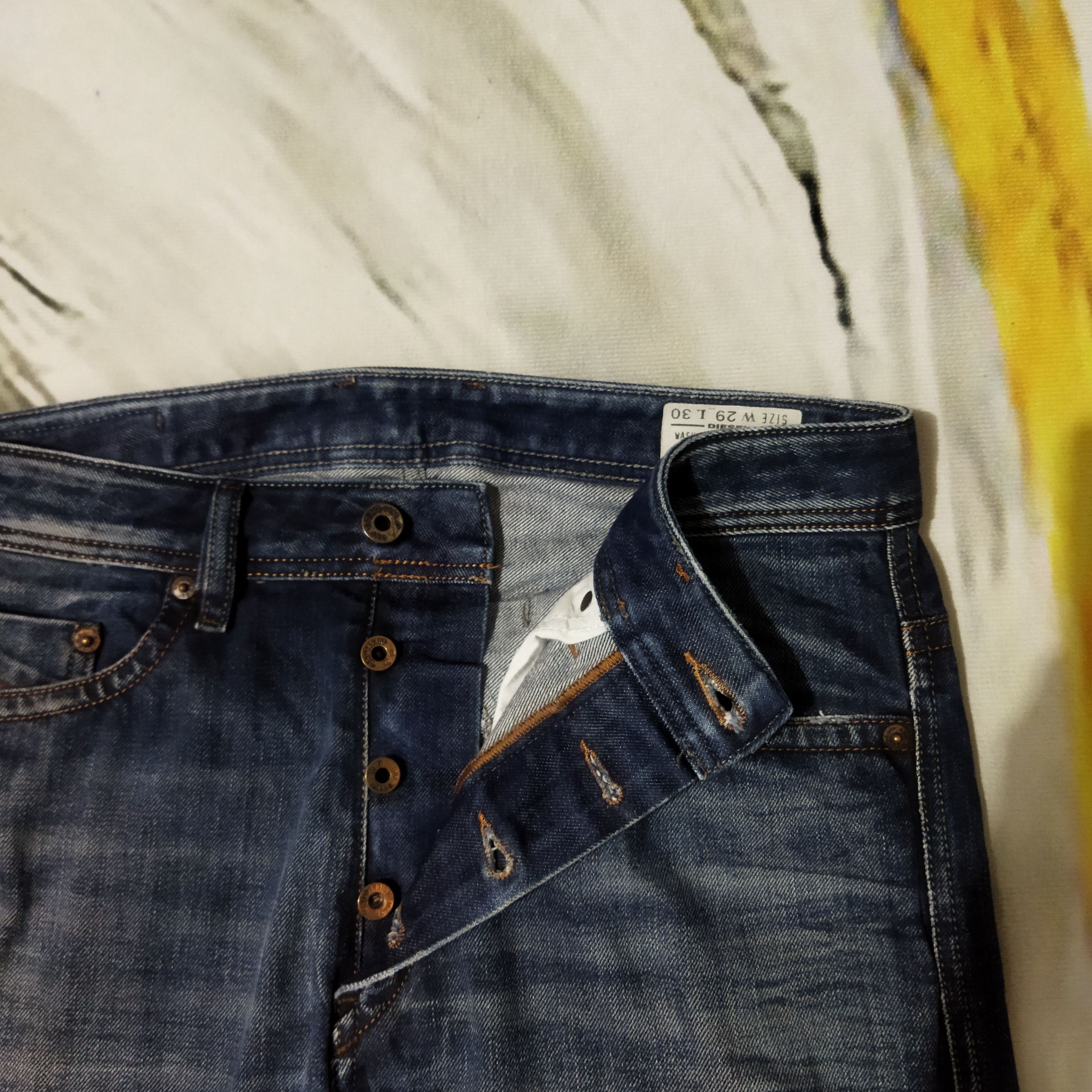 Diesel VINTAGE DIESEL DISTRESSED BLUE JEANS PANTS Size US 31 - 6 Thumbnail