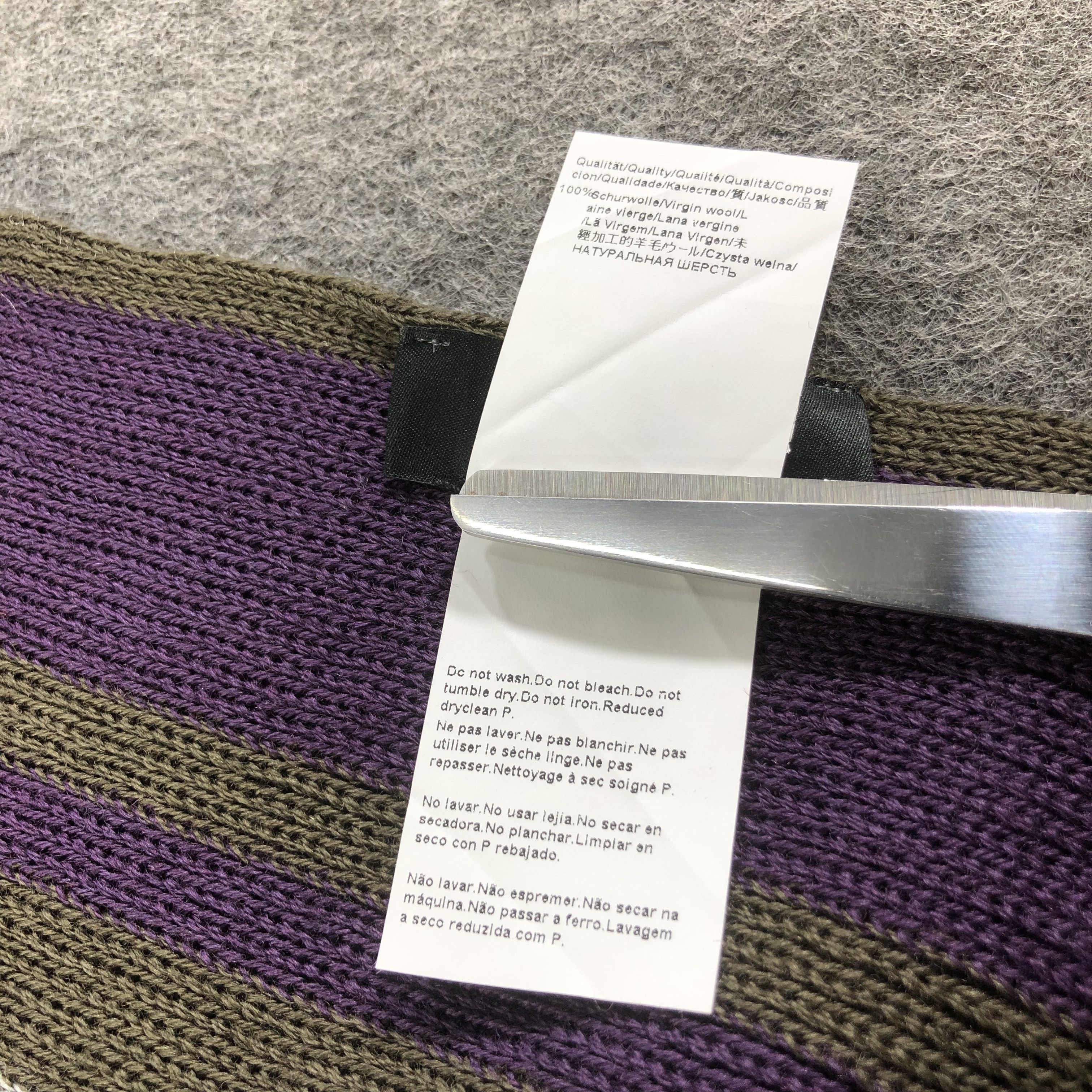 Hugo Boss Boss by Hugo Boss Stripes Knit Wool Scarf Muffler V1637 Size ONE SIZE - 6 Thumbnail
