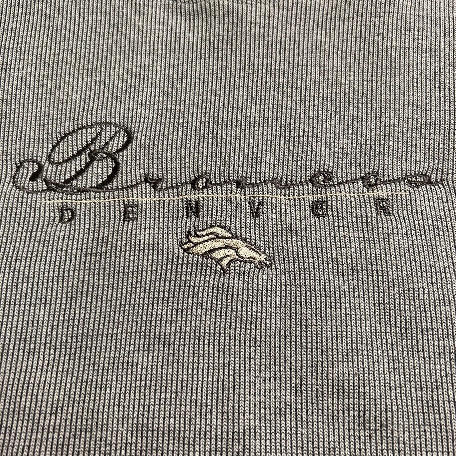 Other Vintage Team One Grey Denver Broncos Crew Sweater Size US XL / EU 56 / 4 - 9 Thumbnail