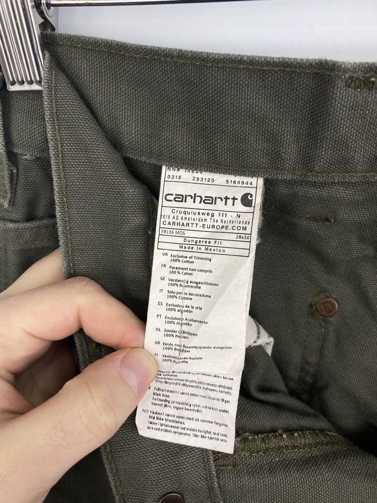 Carhartt 🇺🇸 Vintage 90s Carhartt Double Knees Khaki Work Pants Rare Size US 30 / EU 46 - 13 Thumbnail