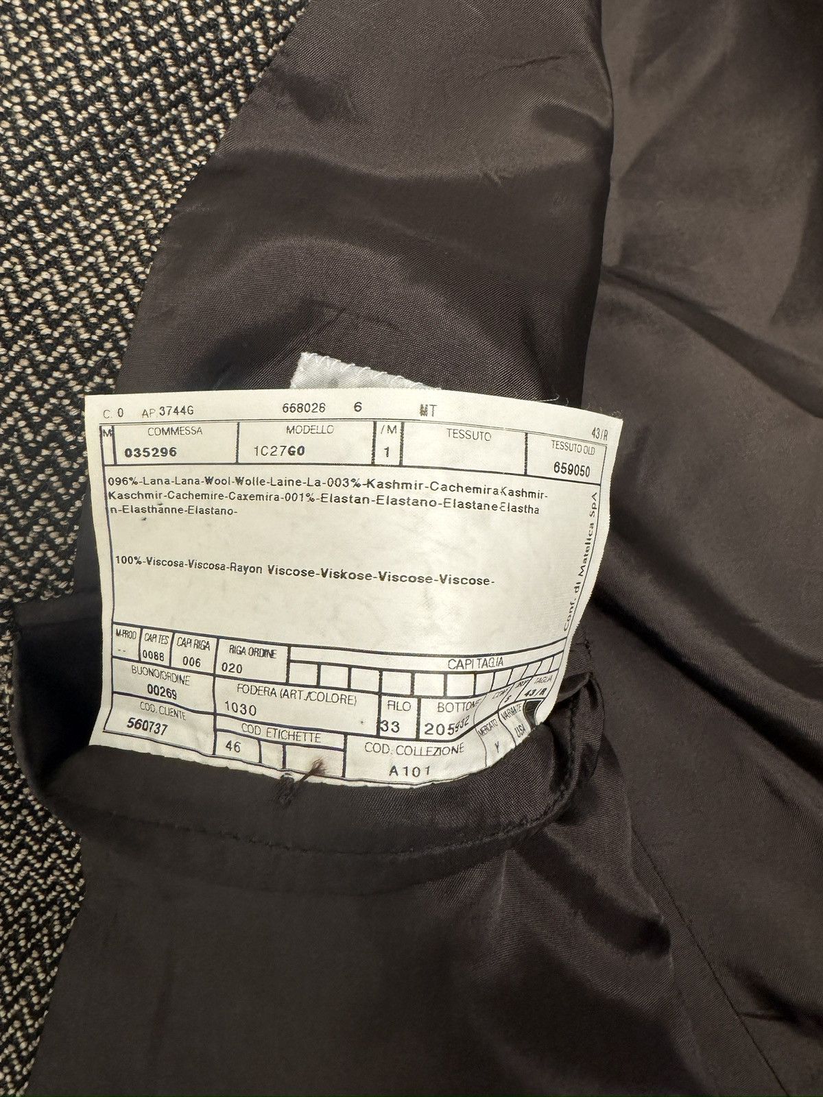 Armani Collezioni ARMANI COLLEZIONI Made in Italy Wool & Cashmere Jacket Size 44R - 9 Thumbnail