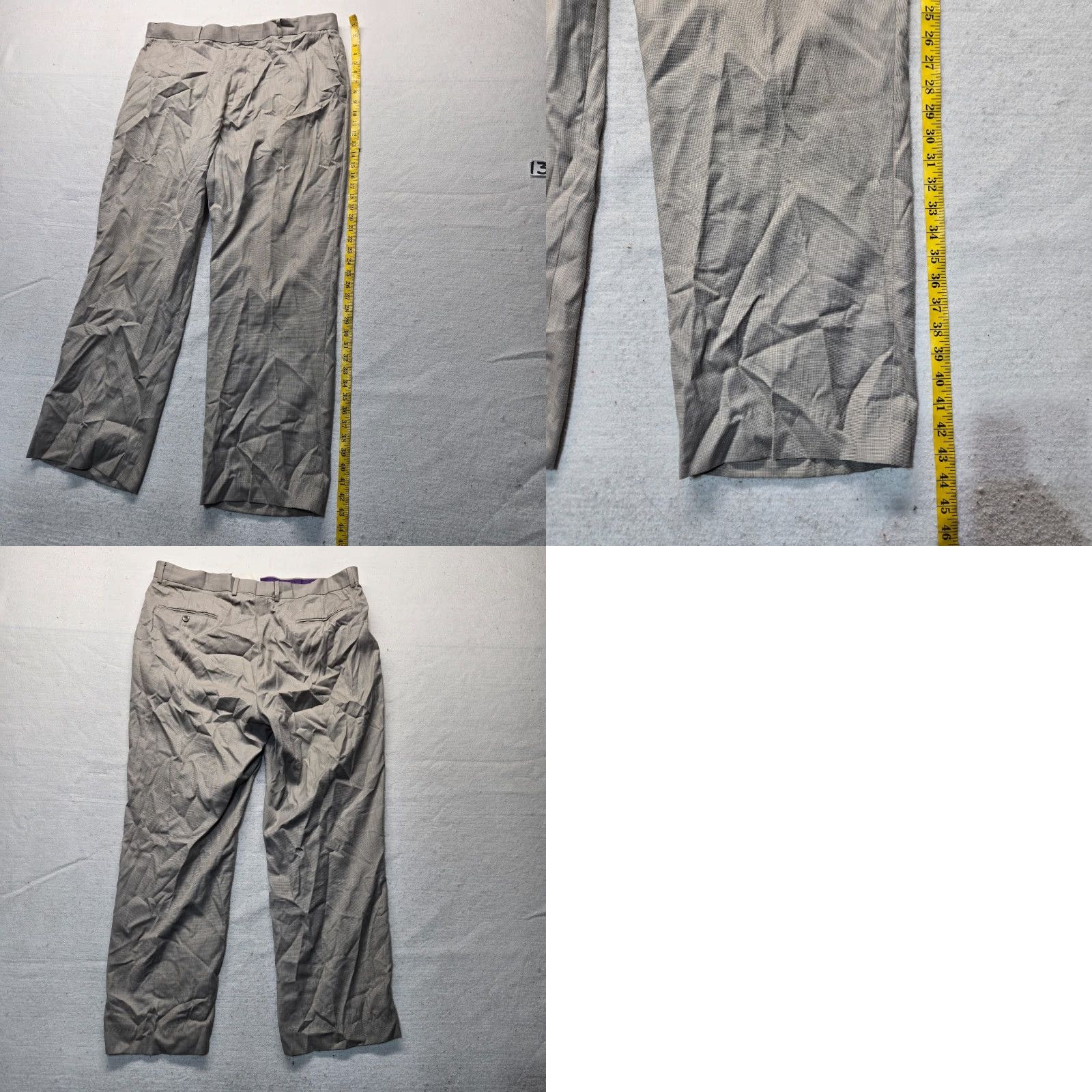 Vintage Vinci Dress Pants Beige Rayon Business Casual Pockets 38x30 Adult Men's Beige Pockets Dress Pants 38 Mens Size US 38 / EU 54 - 8 Thumbnail