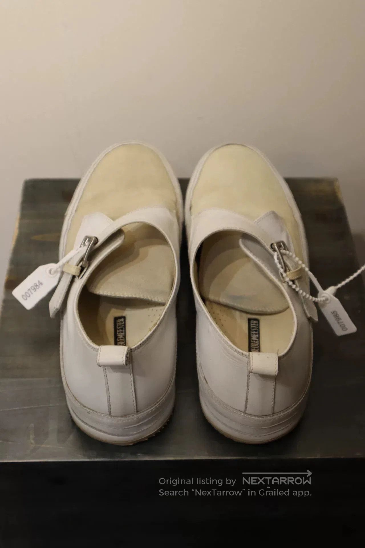 Ann Demeulemeester Leather Plate Shoes.