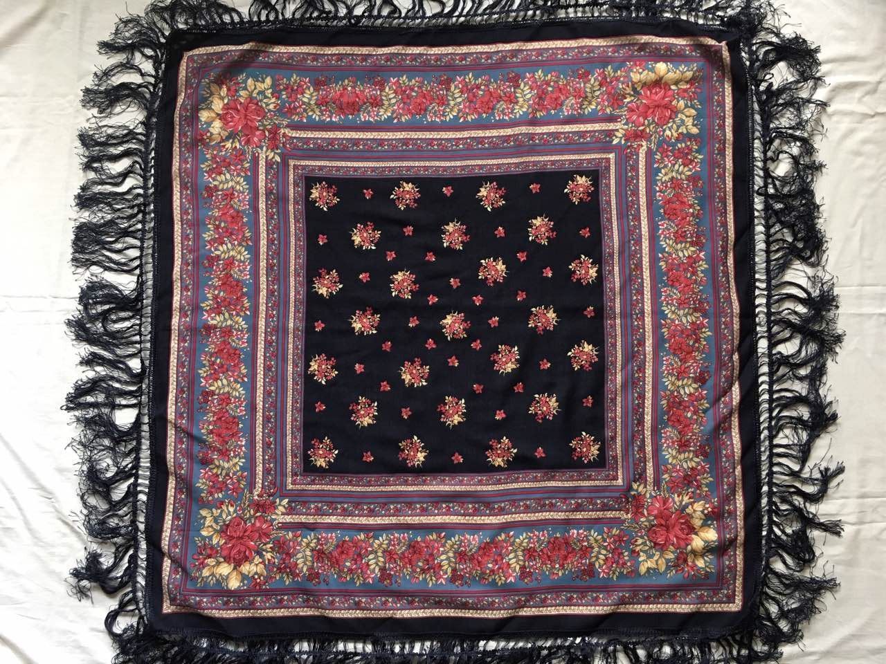Vintage Handdruck vintage rare shawl Size ONE SIZE - 4 Thumbnail