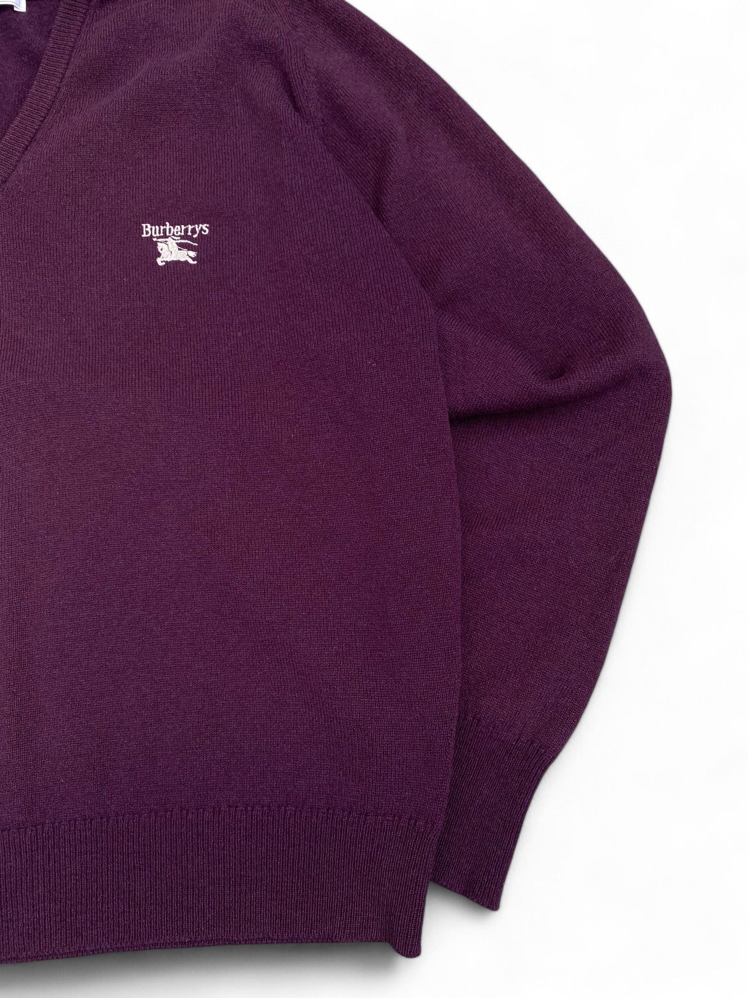 Burberry × Vintage Vintage Burberry V Neck Sweater Size US L / EU 52-54 / 3 - 2 Thumbnail