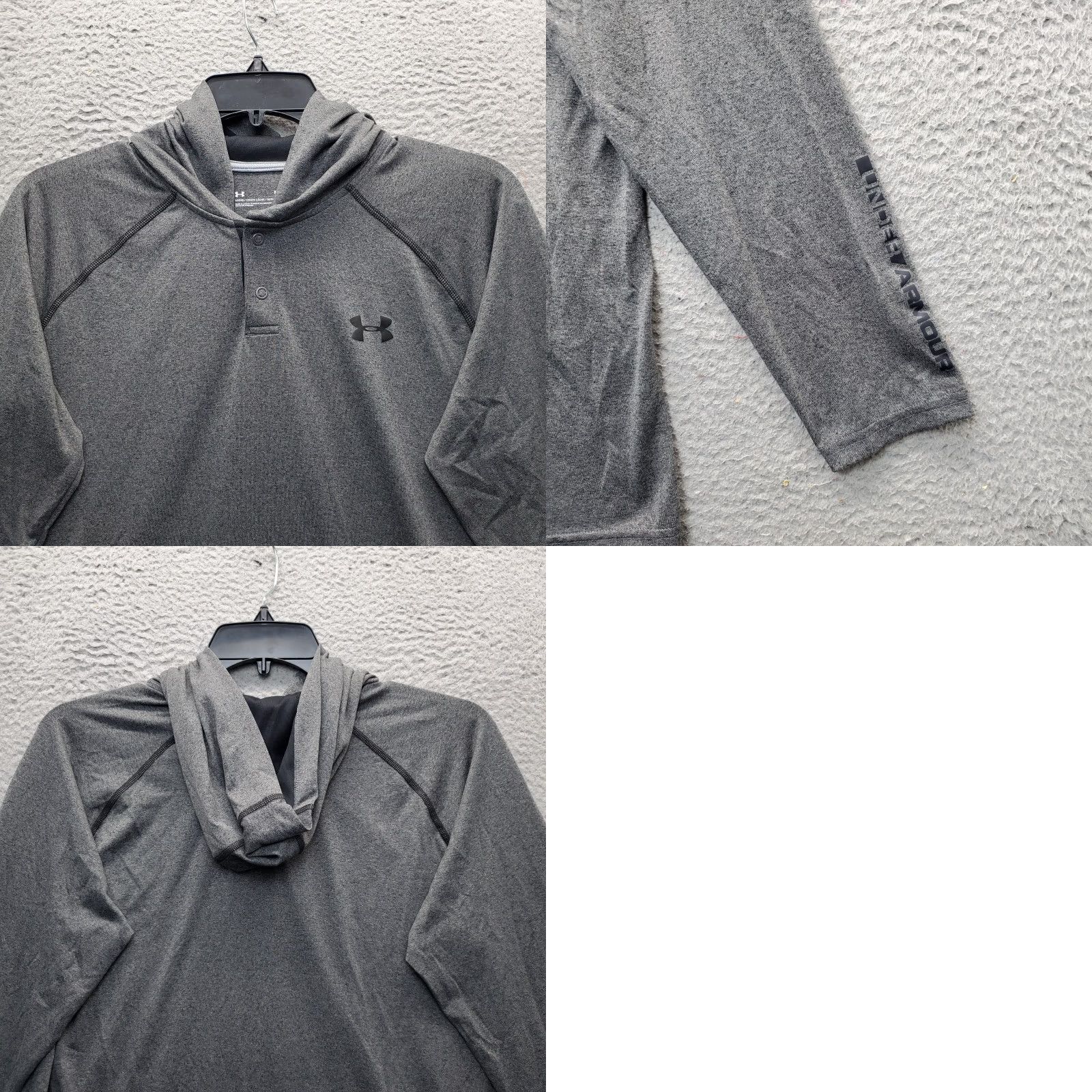 Under Armour Under Armour Hoodie Mens M Gray Regular Fit HeatGear Long Sleeve Logo Size US M / EU 48-50 / 2 - 8 Thumbnail